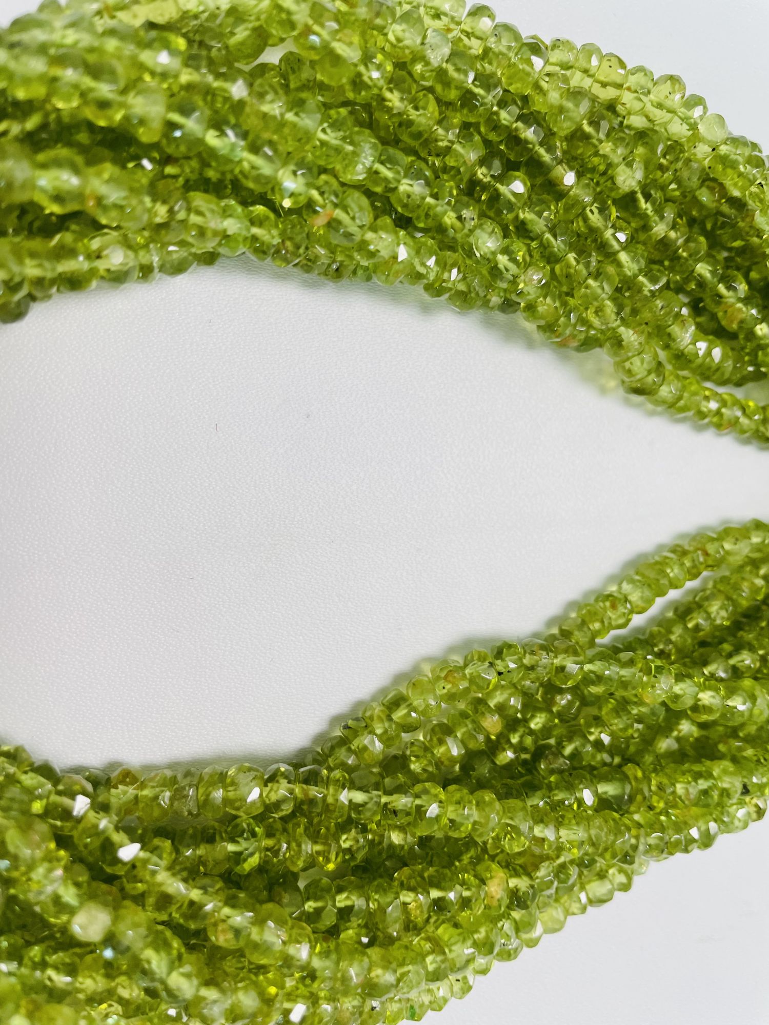 Peridot Rondelle Faceted