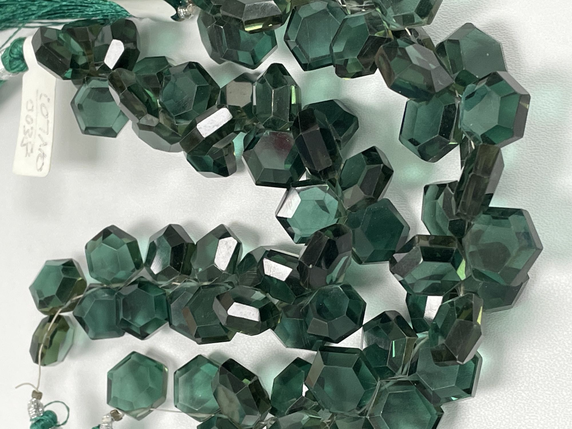 Green Hydro Quartz Hexagon Faceted