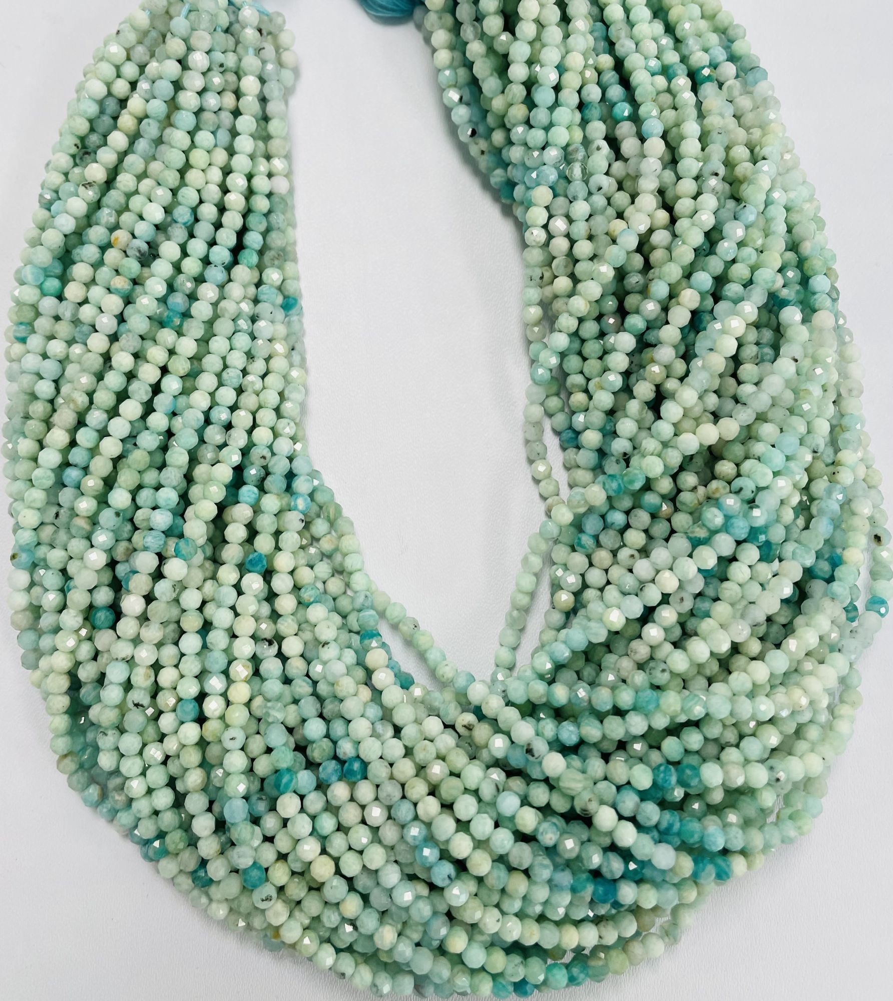 Shaded Amazonite Rondelle Faceted