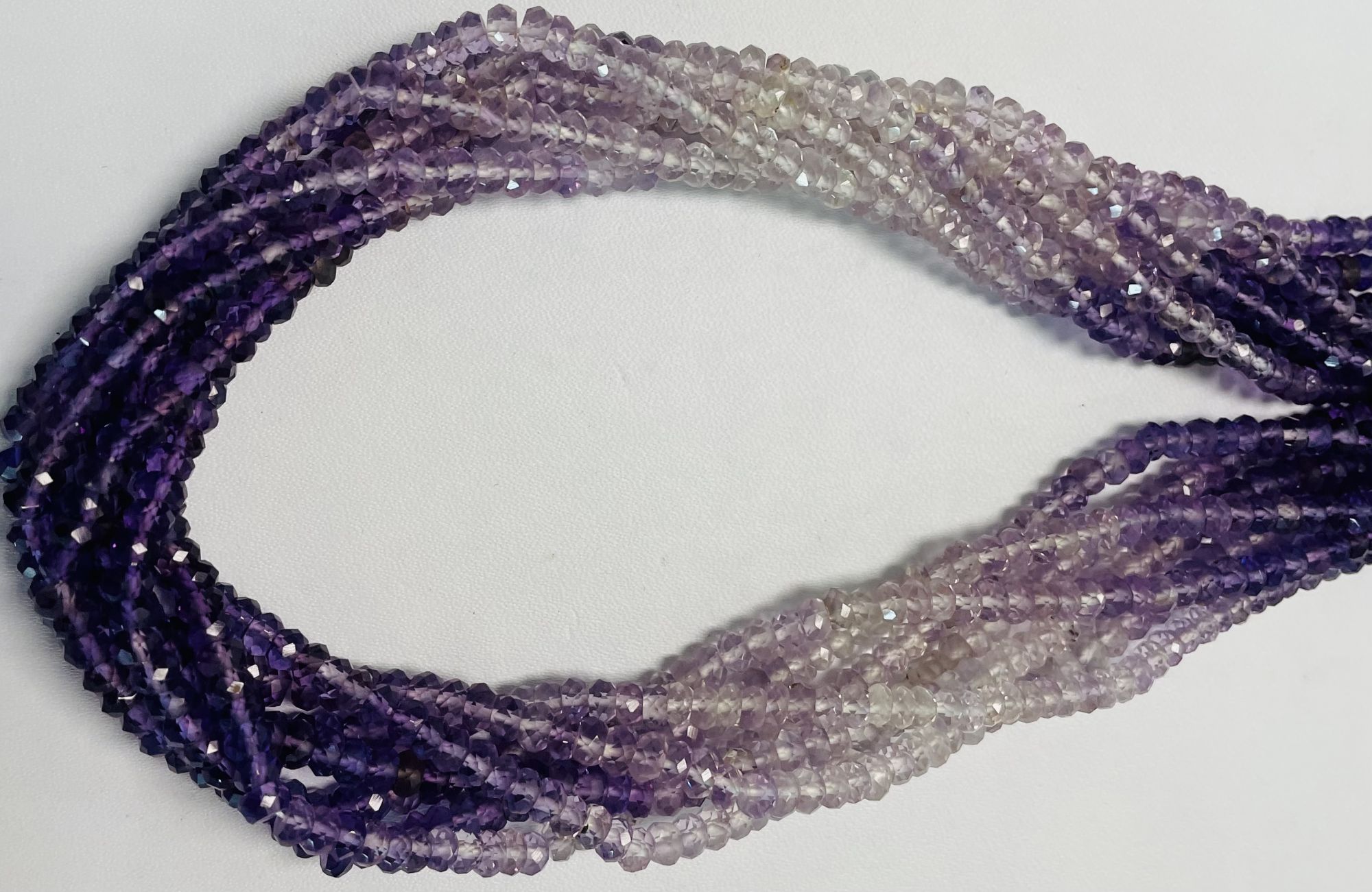 Purple Amethyst Rondelle Faceted