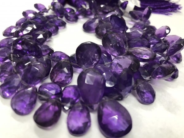 Amethyst Pears Faceted