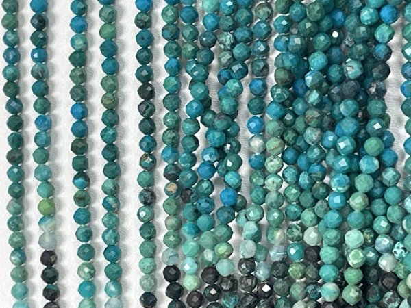 Chrysocolla Rondelles Faceted