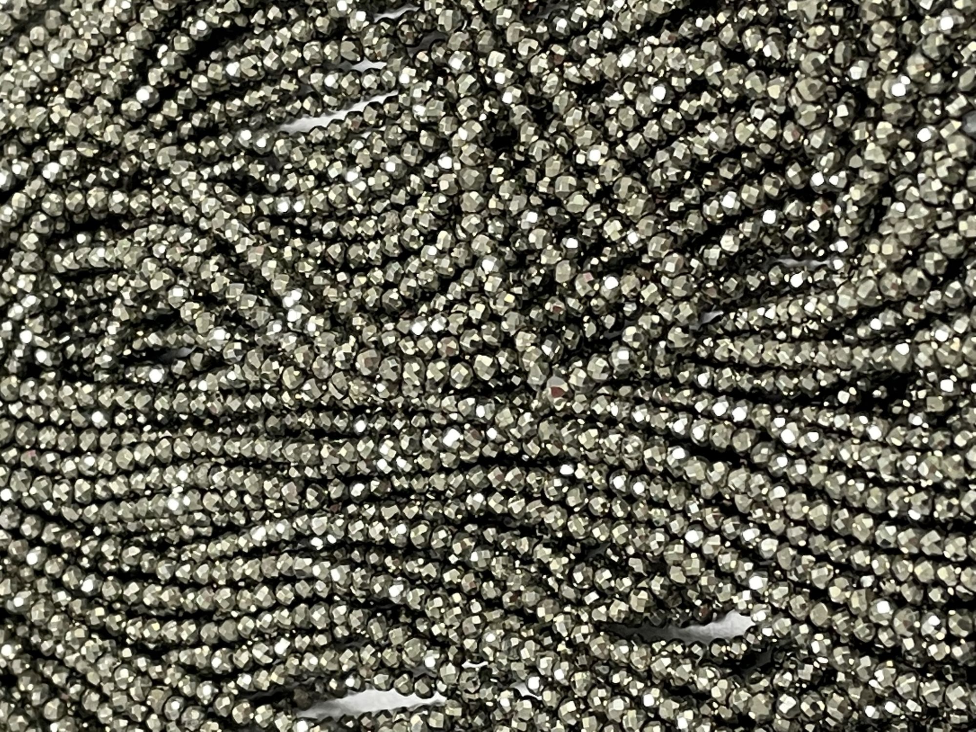 Mystic Pyrite Rondelle Faceted