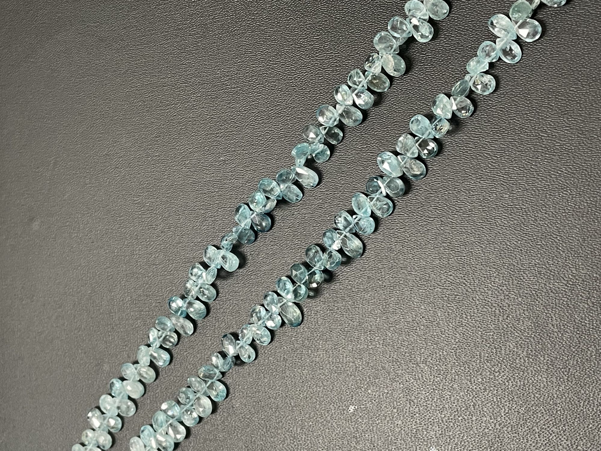 Blue Zircon Pear Faceted