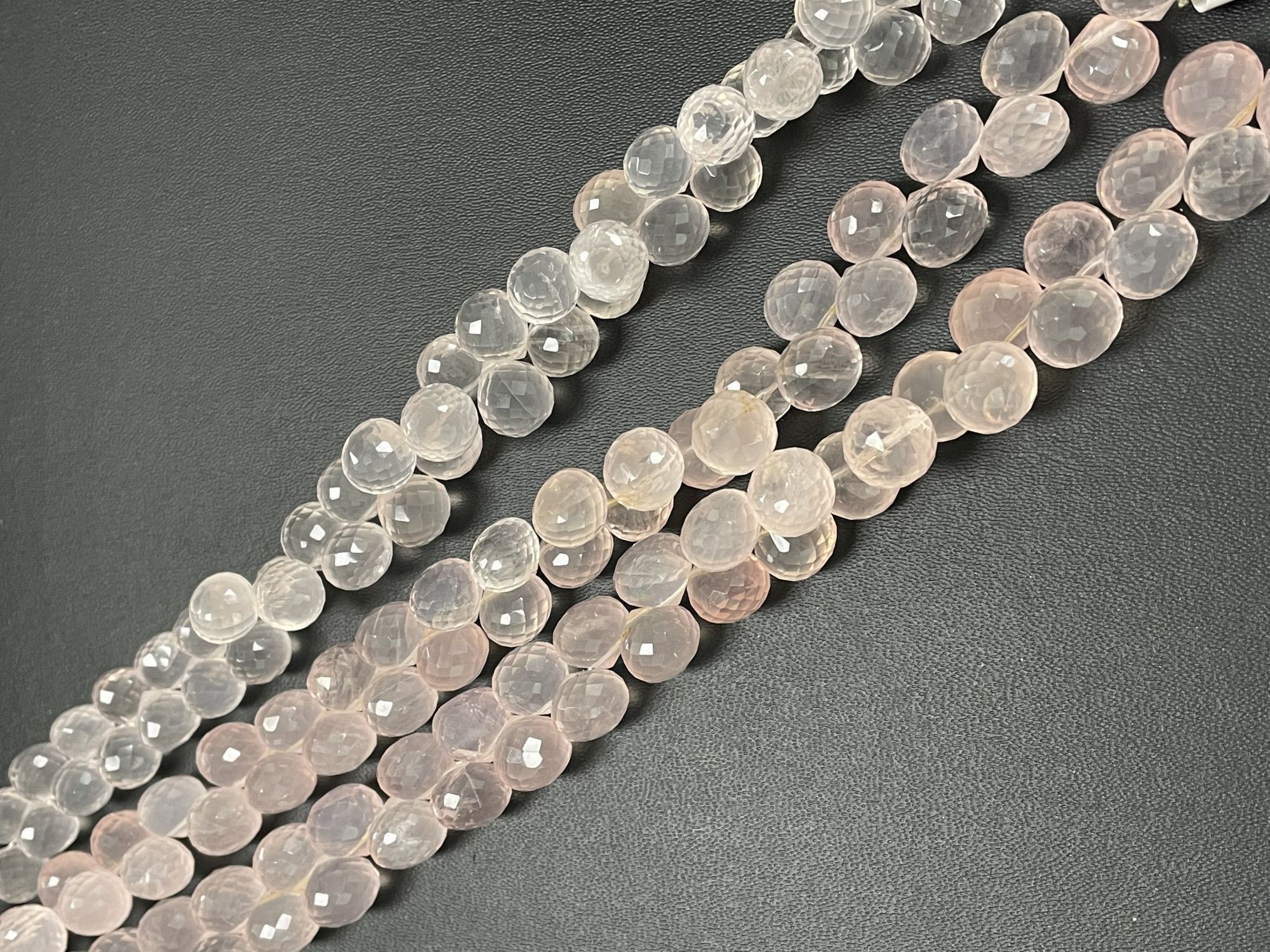 Pink Rose Quartz Onion Faceted