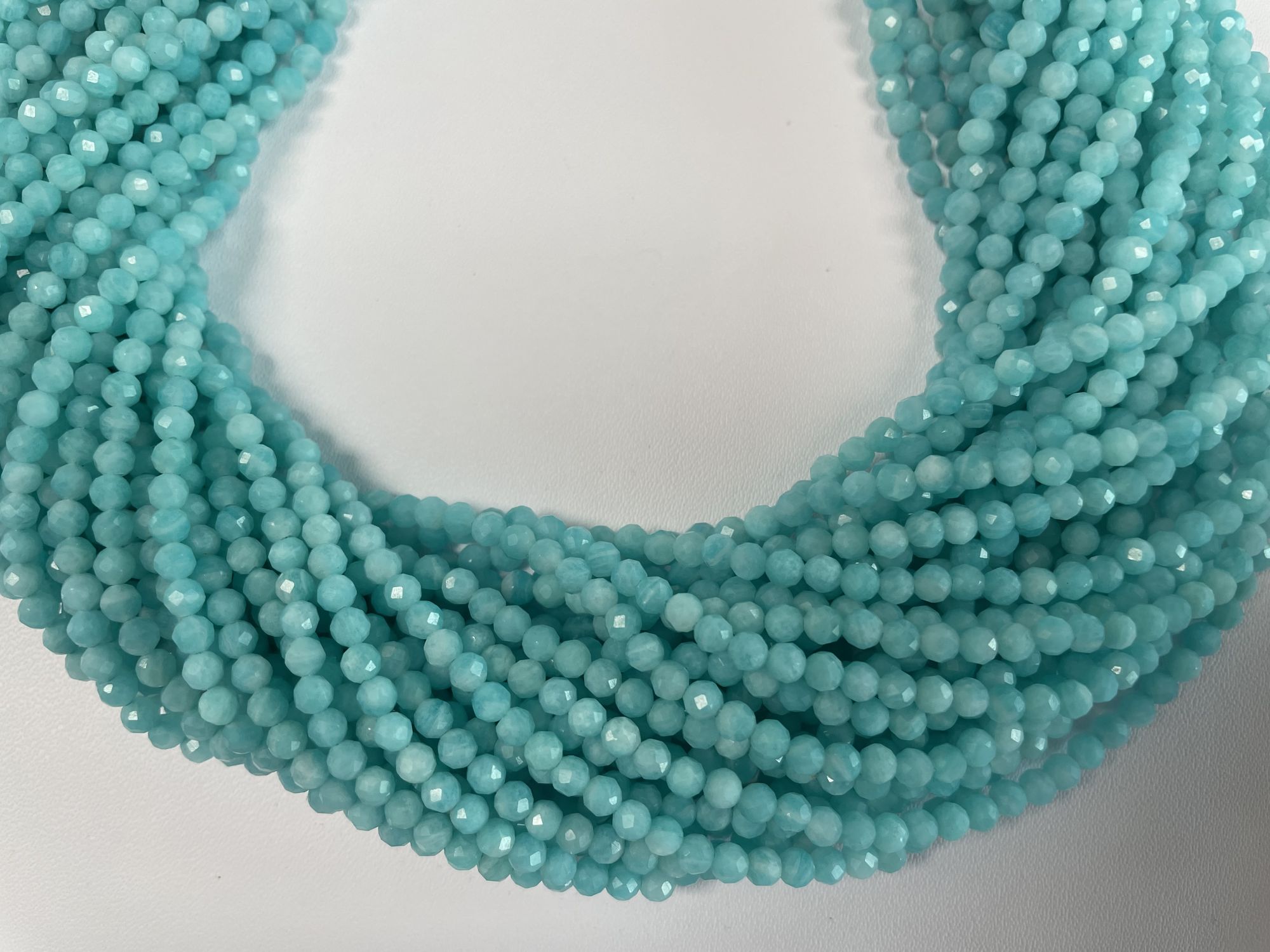 Amazonite Rondelle Faceted