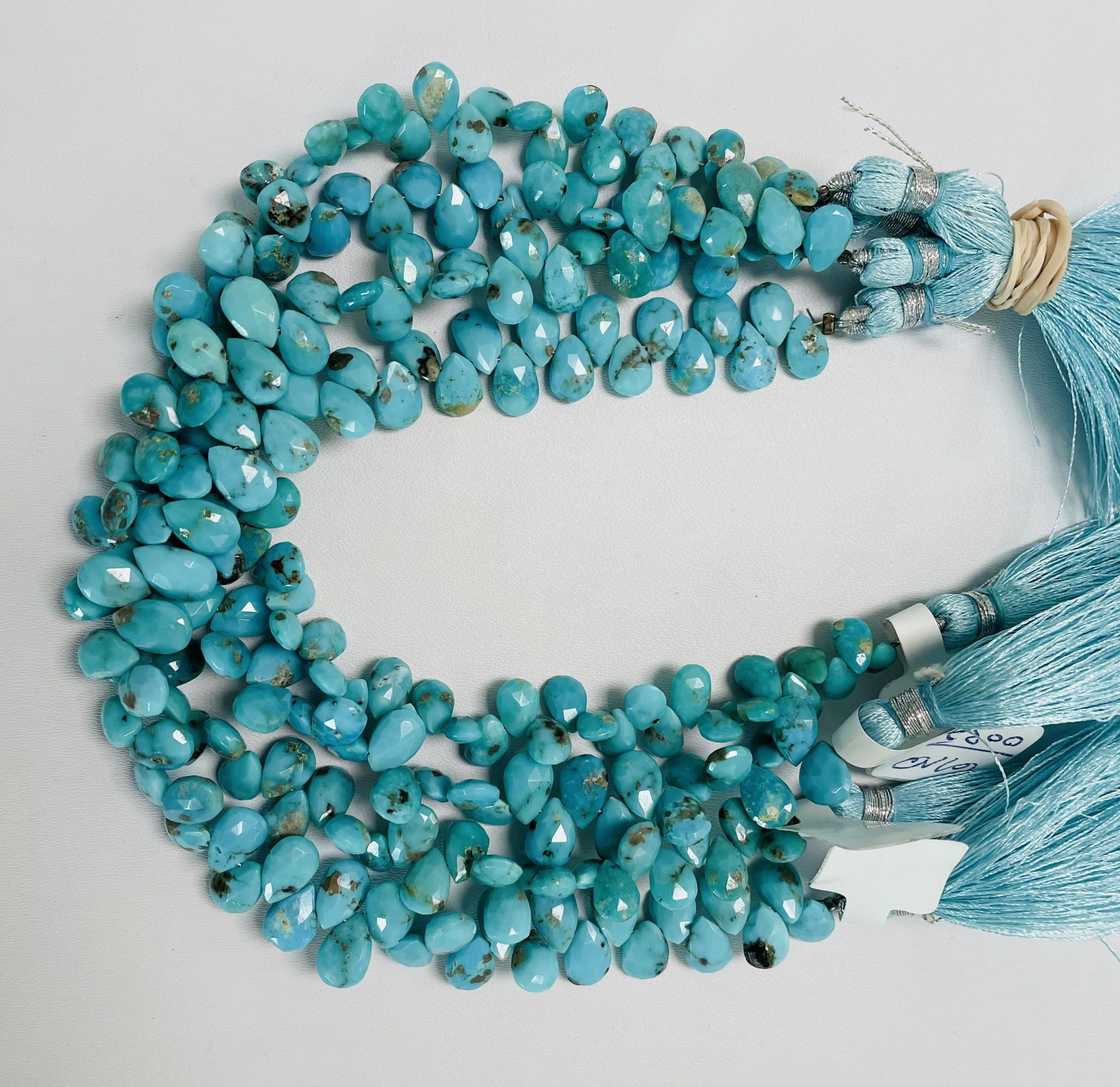 Shaded Natural Turquoise Pear Faceted