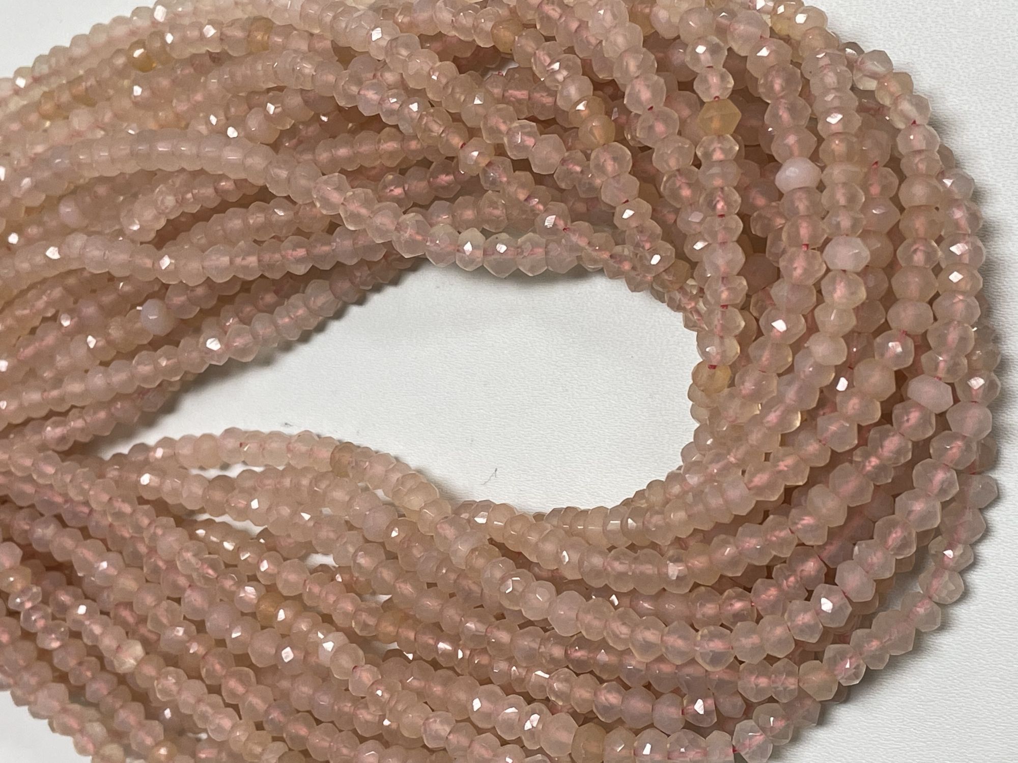 Rose Quartz Rondelle Faceted