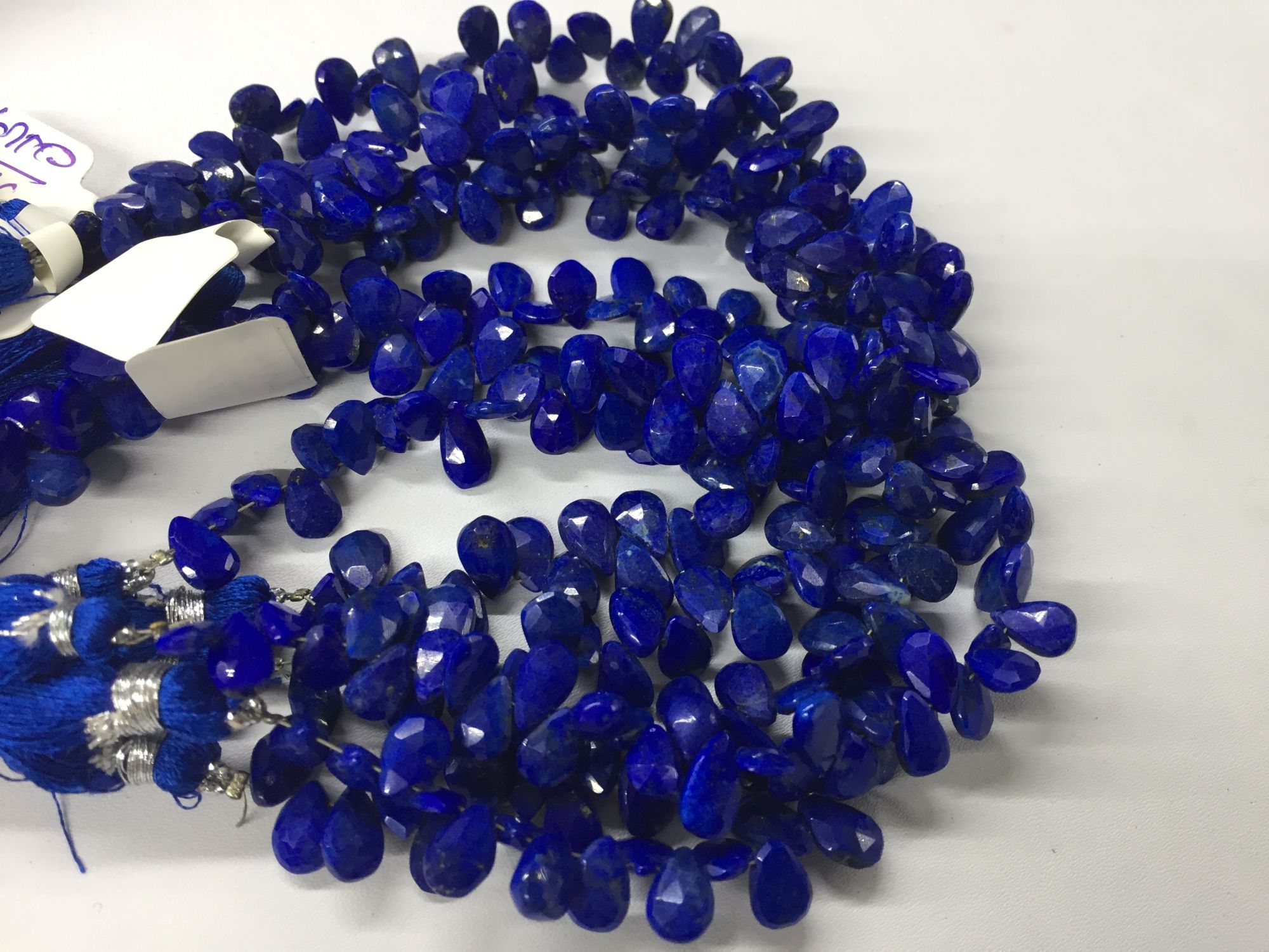 Lapis Pear Faceted