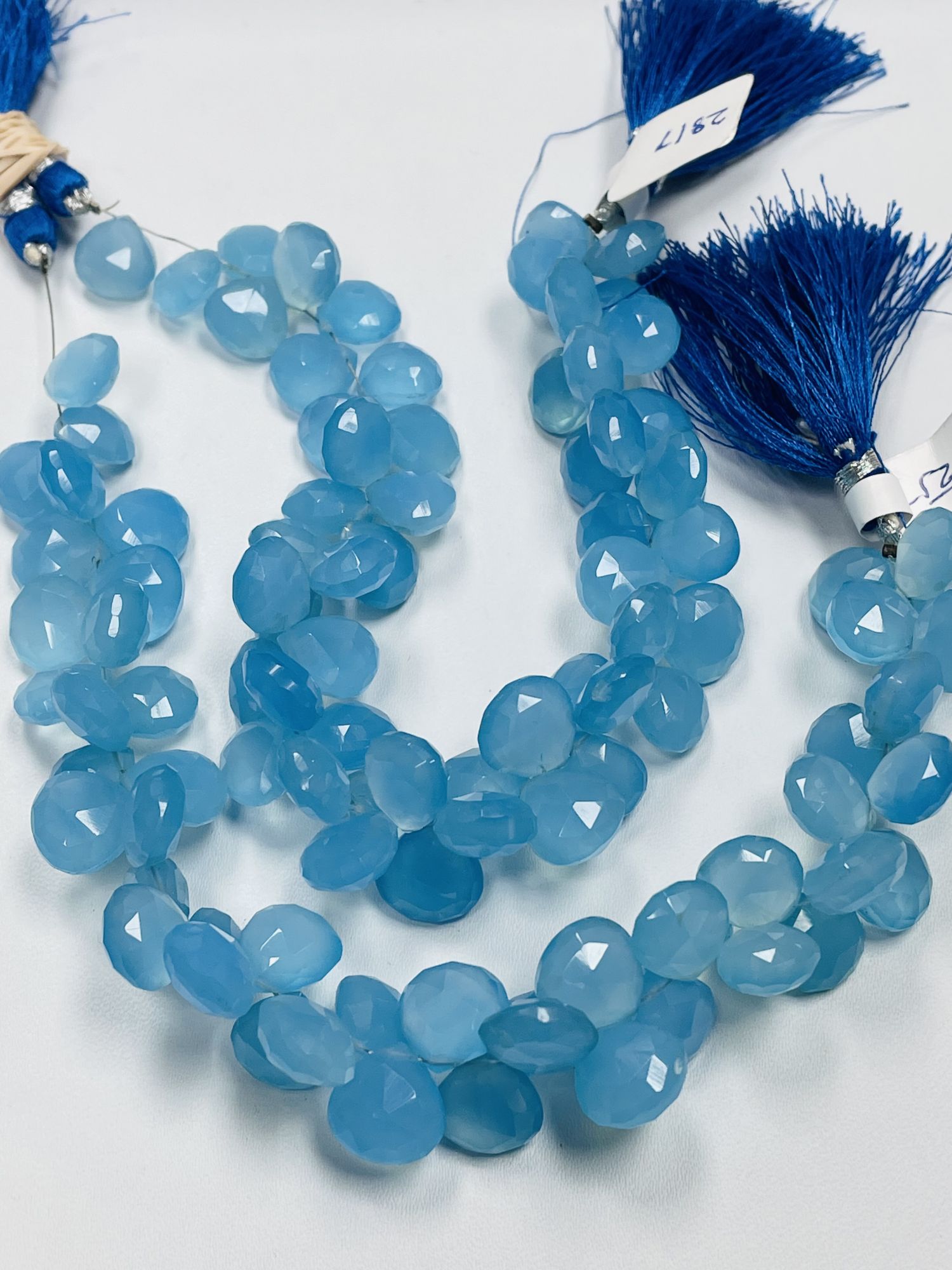 Blue Chalcedony Heart Faceted