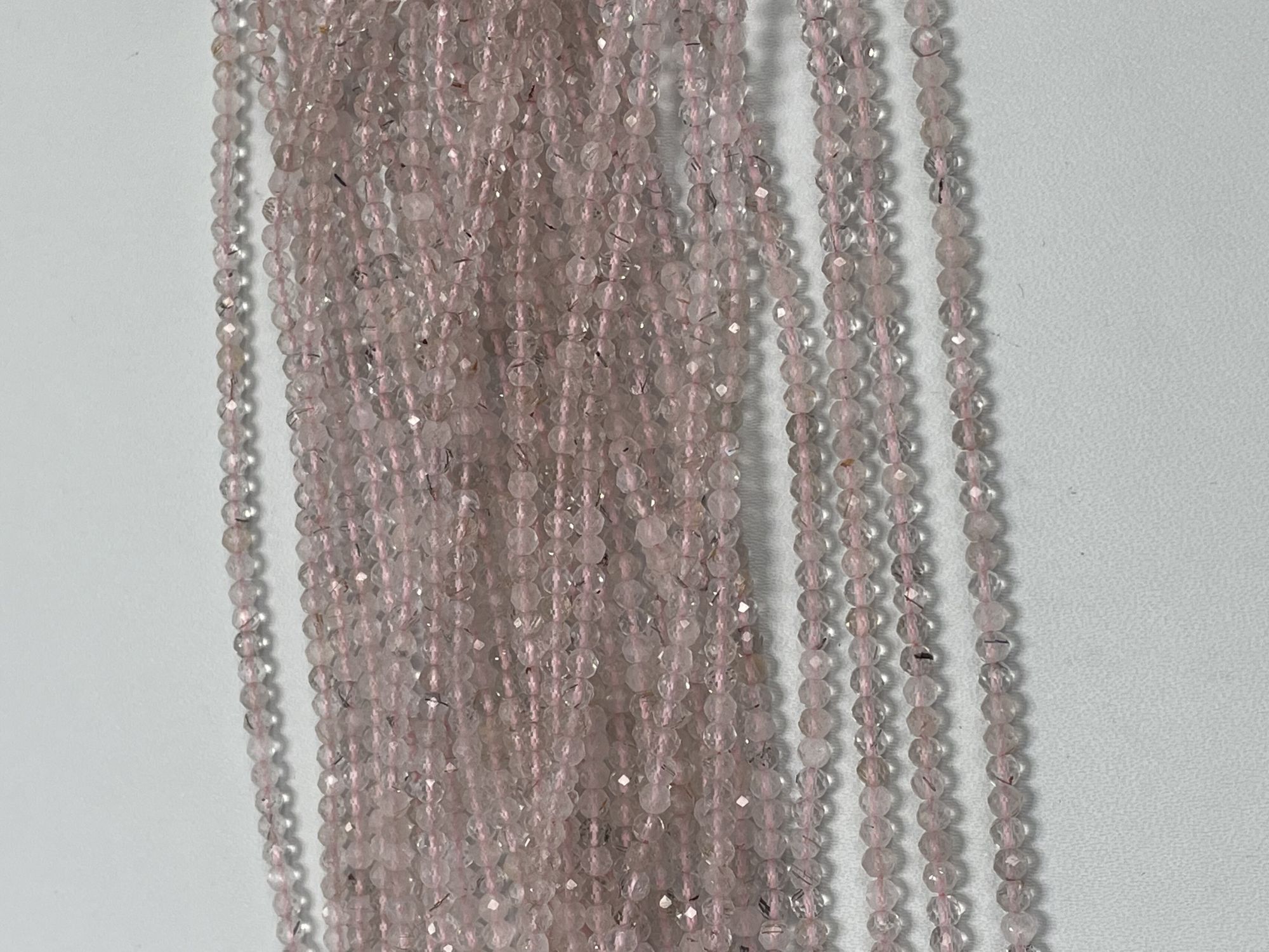 Rose Quartz Rondelle Faceted