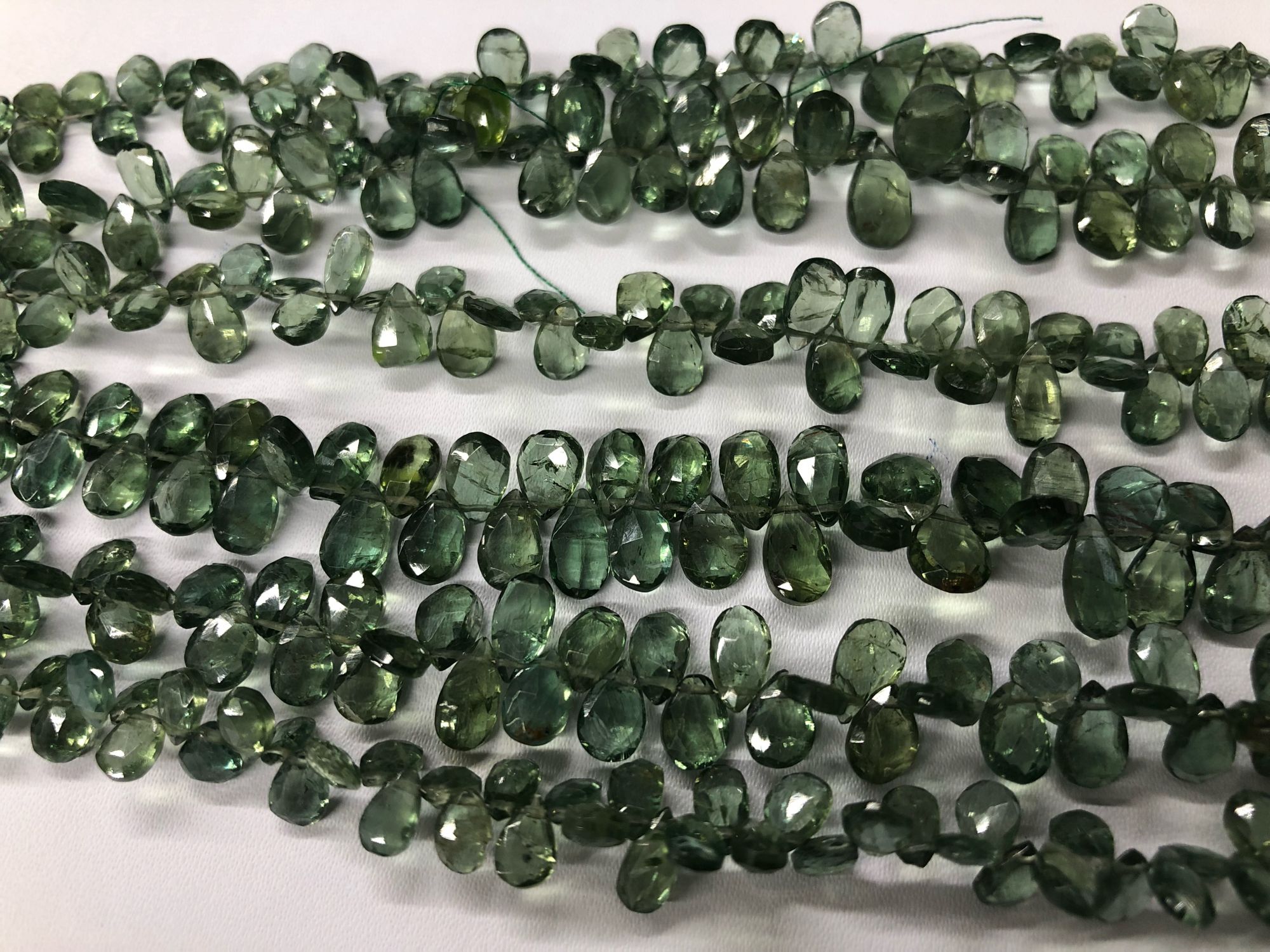 Green Apatite Pear Shape Faceted