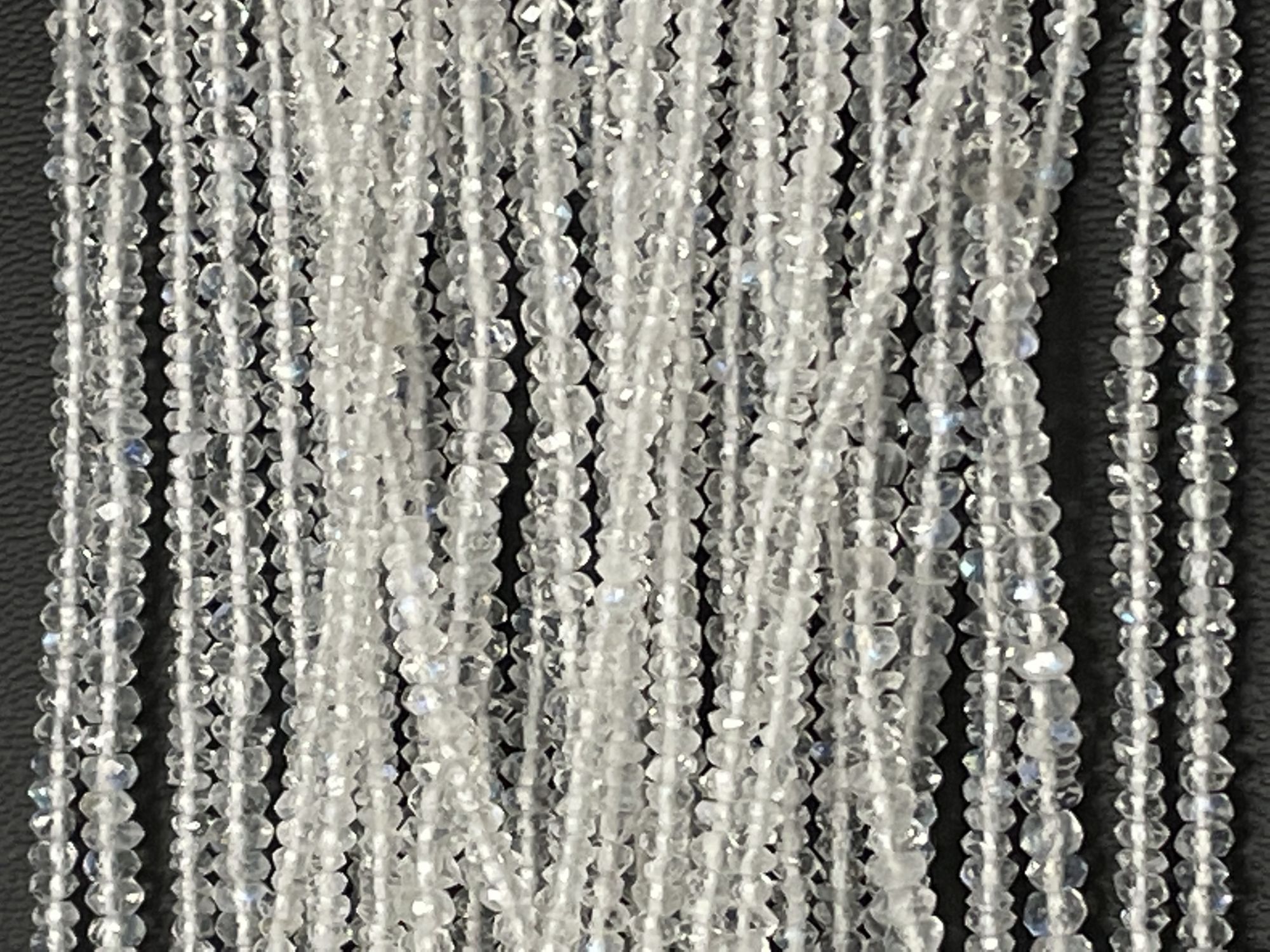 Rainbow Moonstone Rondelle Faceted