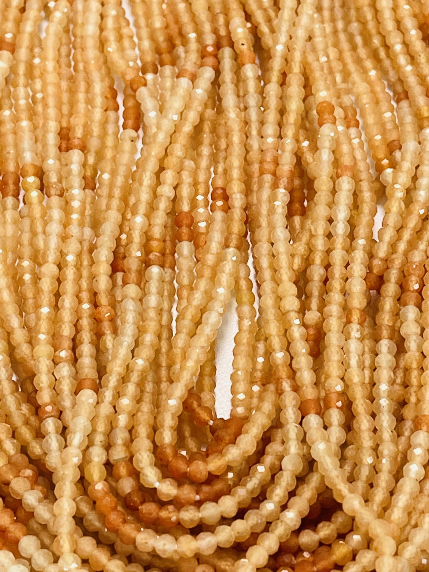 Shaded Carnelian Rondelle Faceted