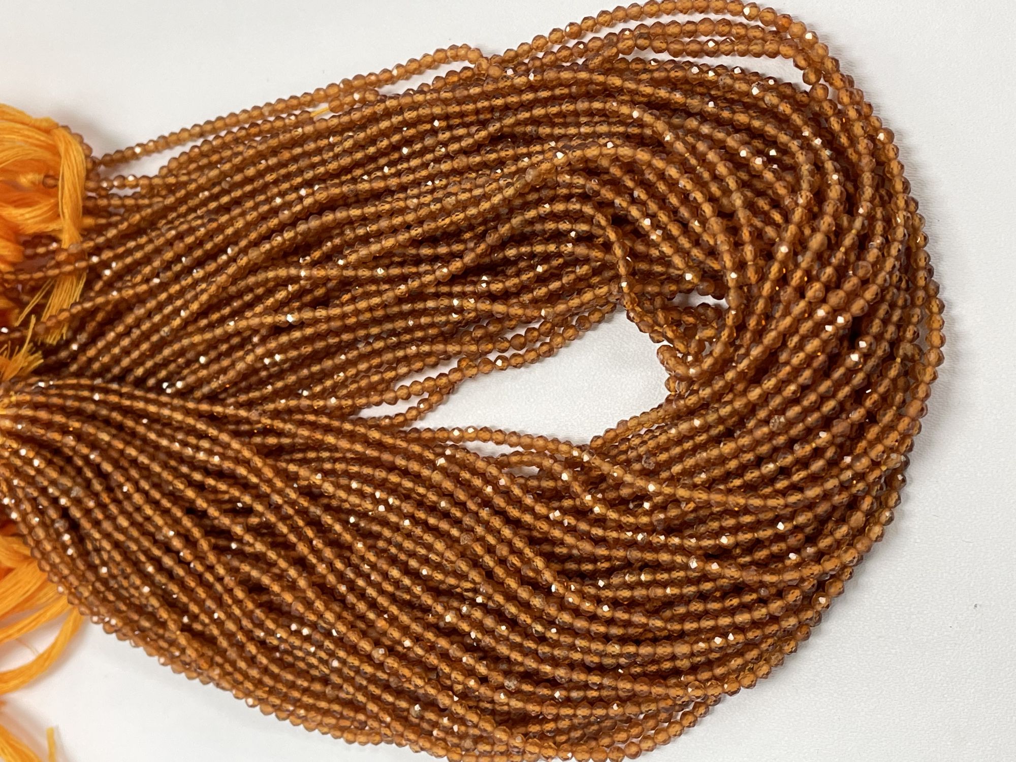 Hessonite Garnet Rondelle Faceted