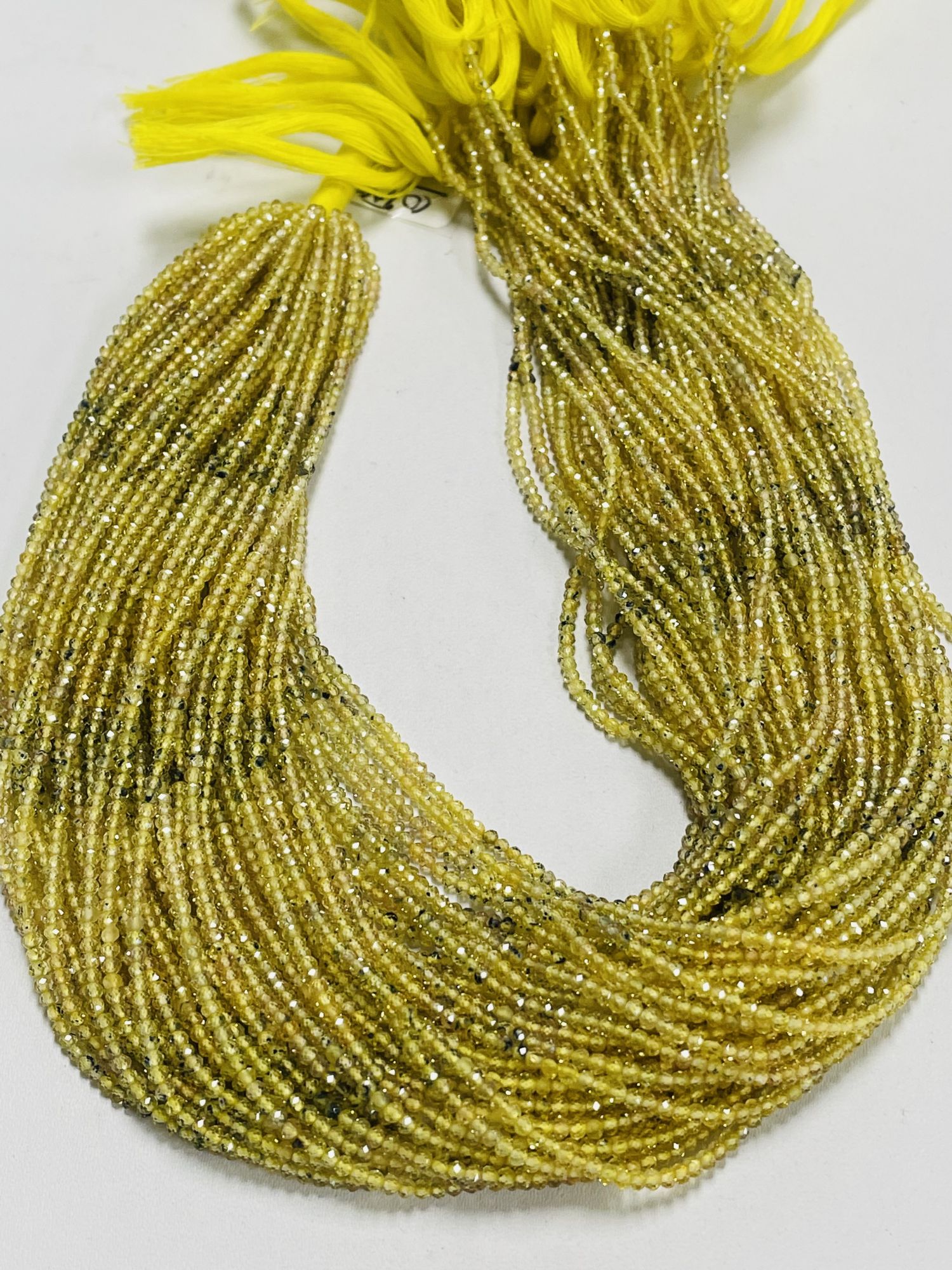 Shaded Yellow Sapphire Rondelle Faceted