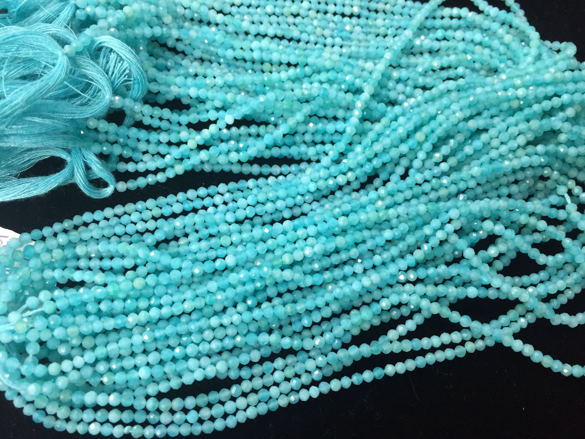 Amazonite Rondelle Faceted