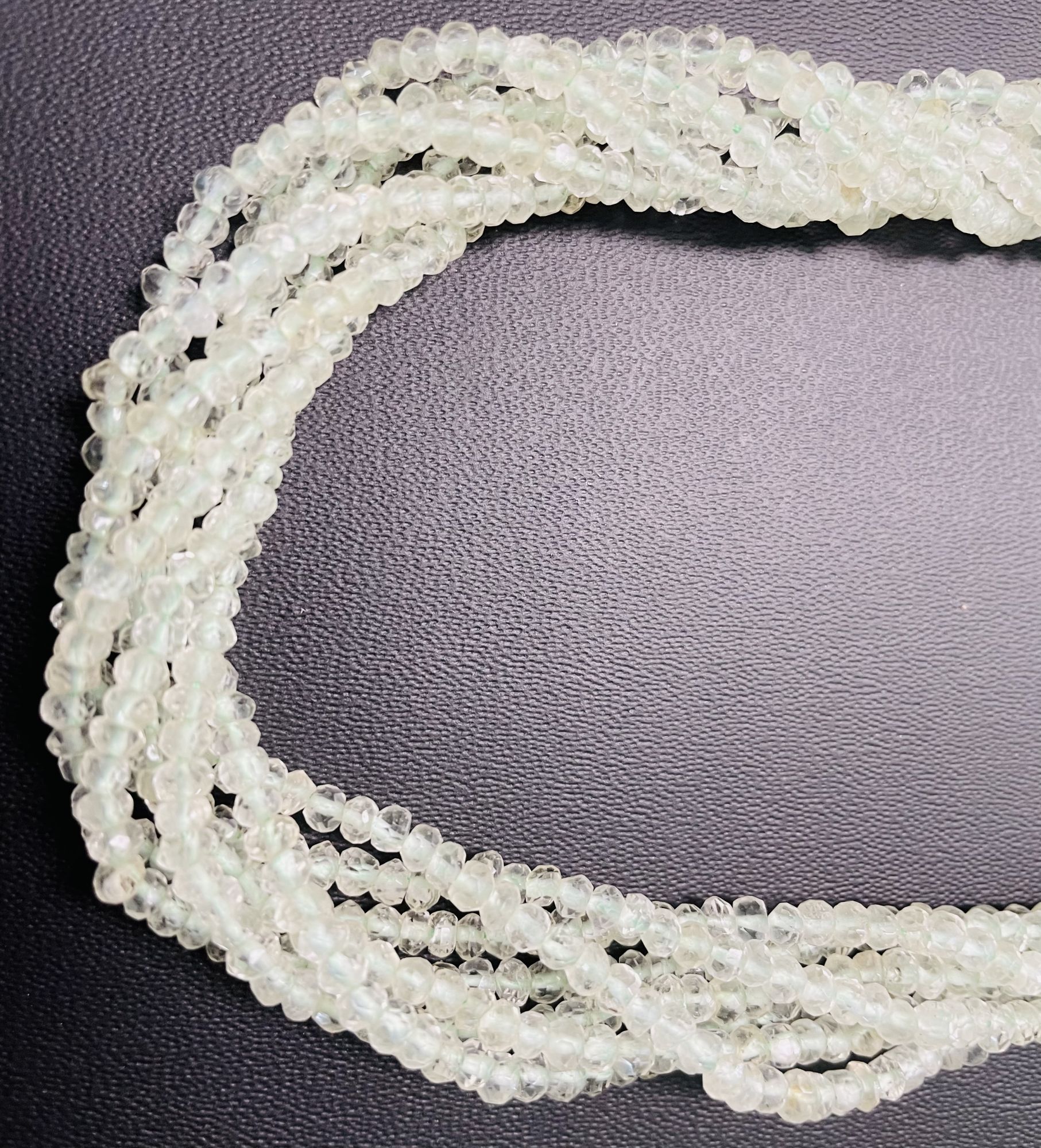 Green Amethyst Rondelle Faceted