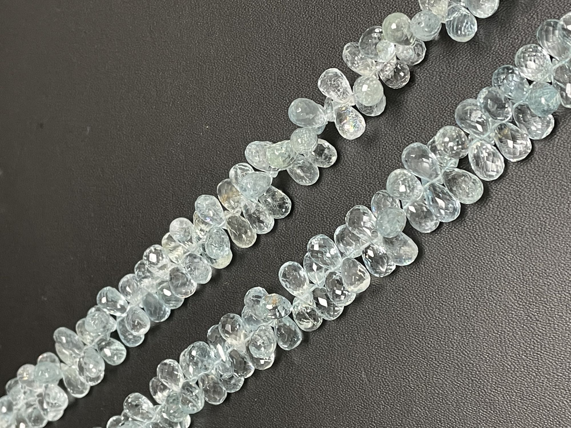 Aquamarine Drop Faceted