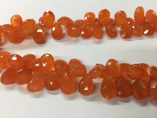 Beautiful Carnelian pears  Faceted