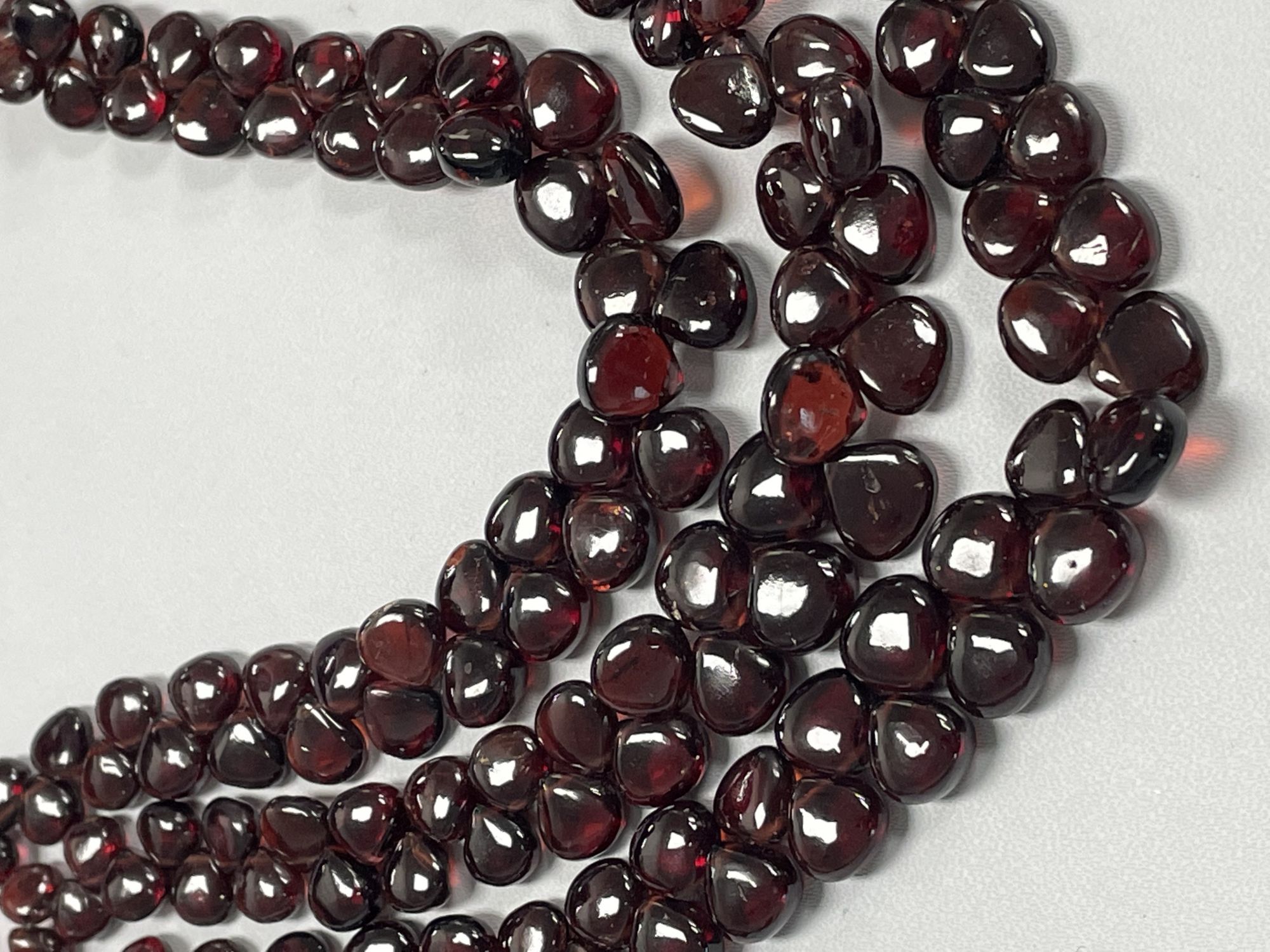 Red Garnet Heart Smooth