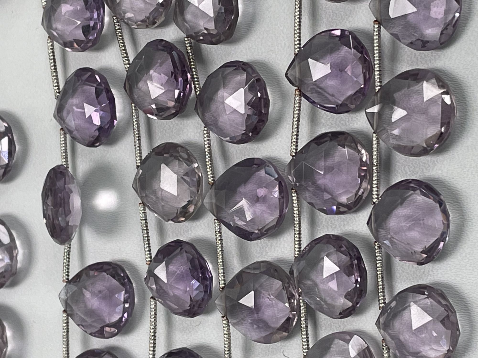 Pink Amethyst Heart Faceted