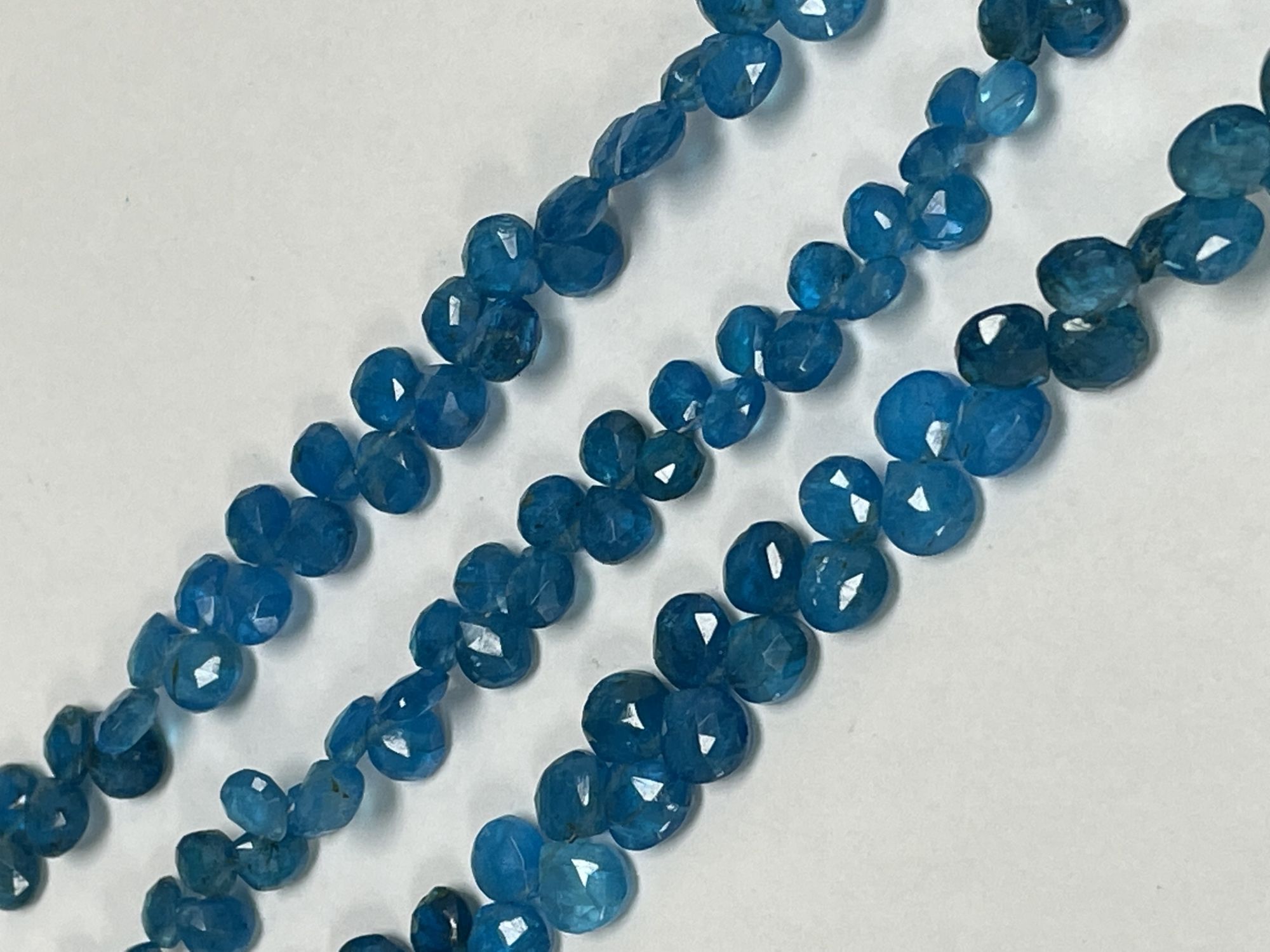 Shaded Blue Apatite Heart Faceted