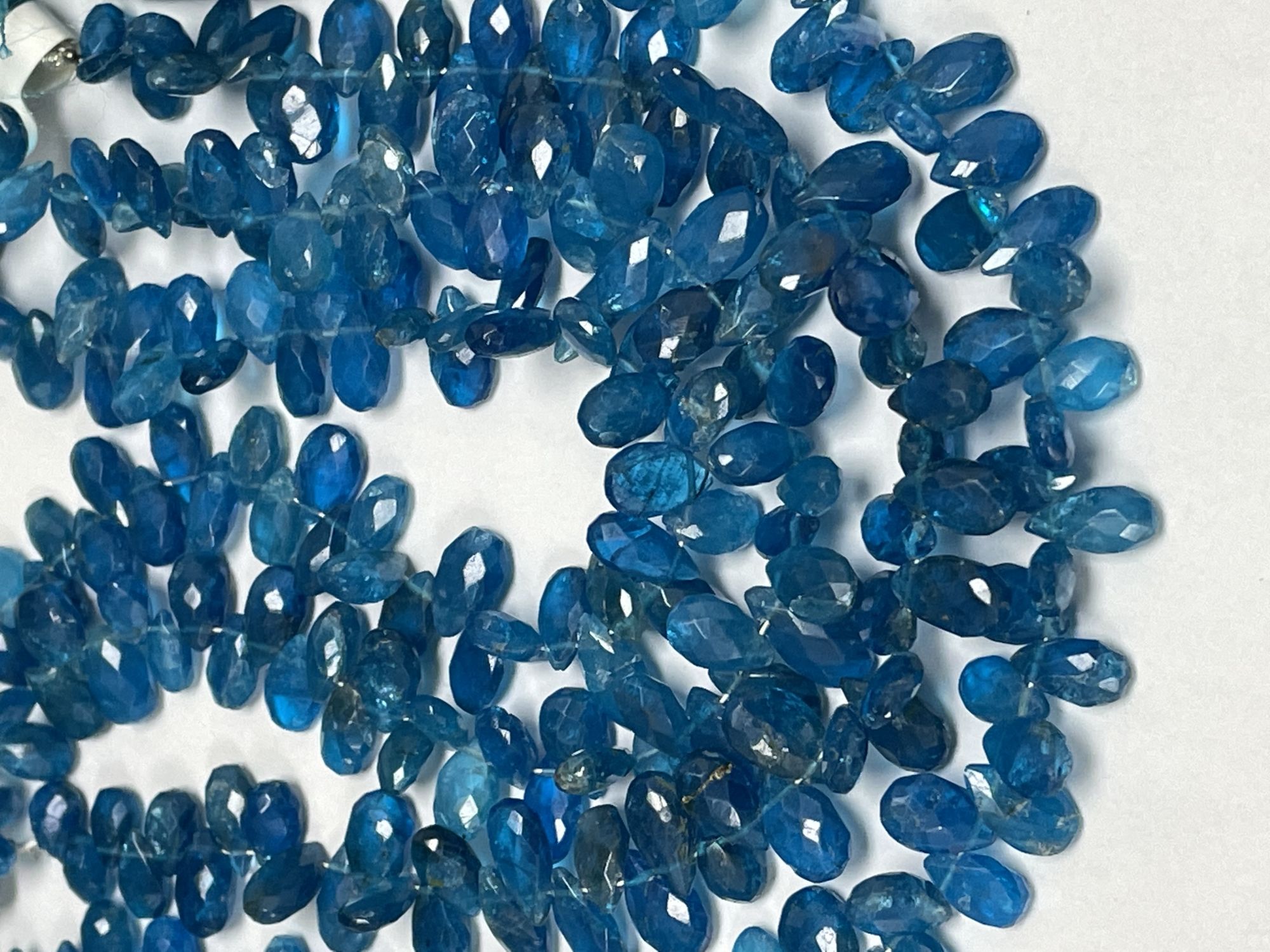 Blue Apatite Pear Faceted