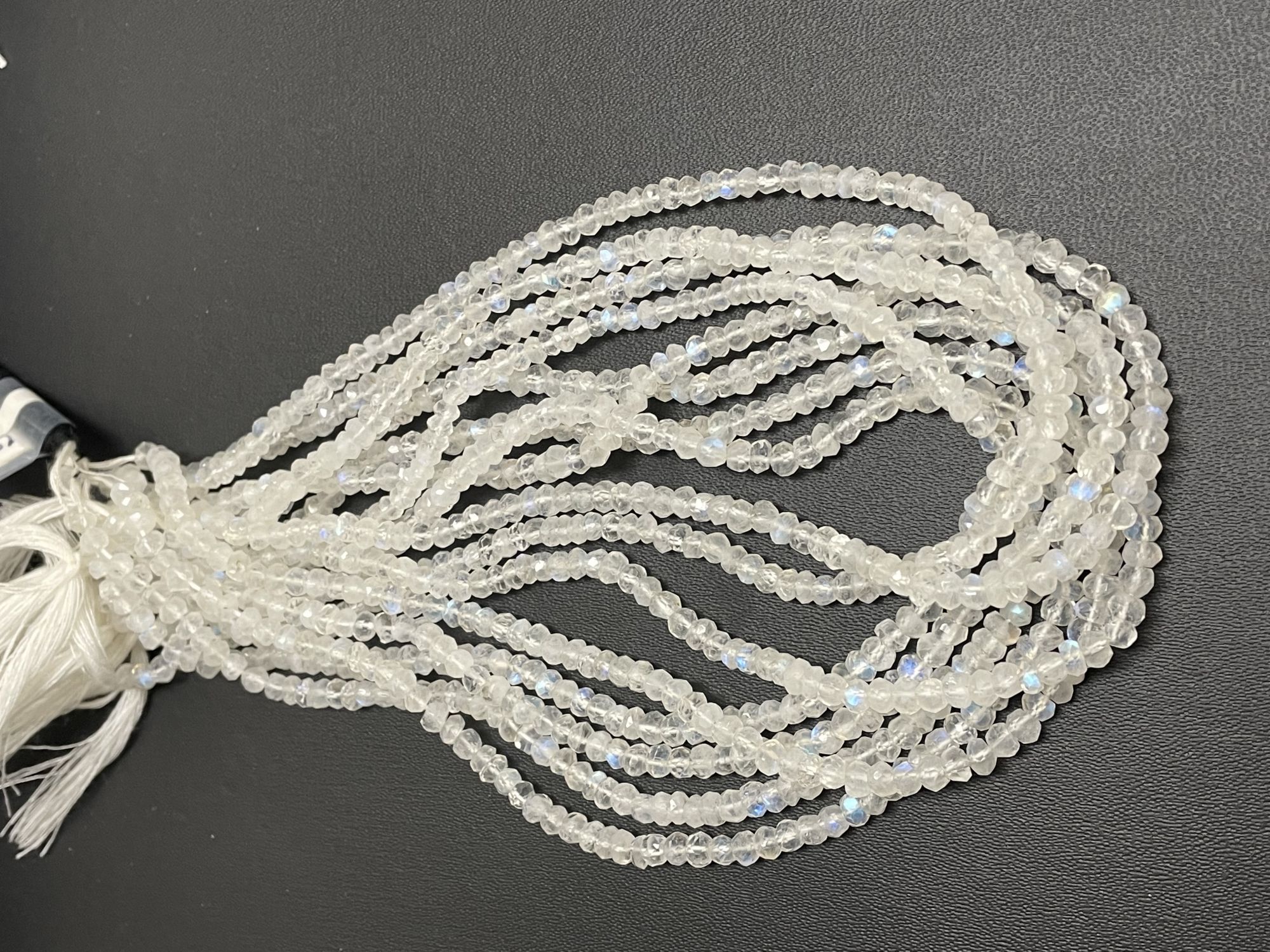 Rainbow Moonstone Rondelle Faceted