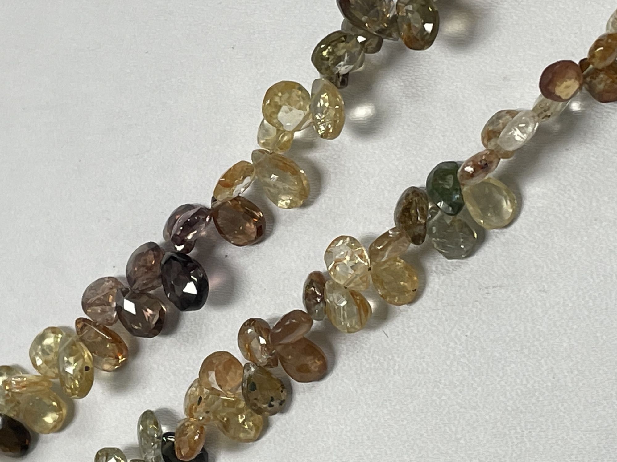 Multi Zircon Pear Faceted