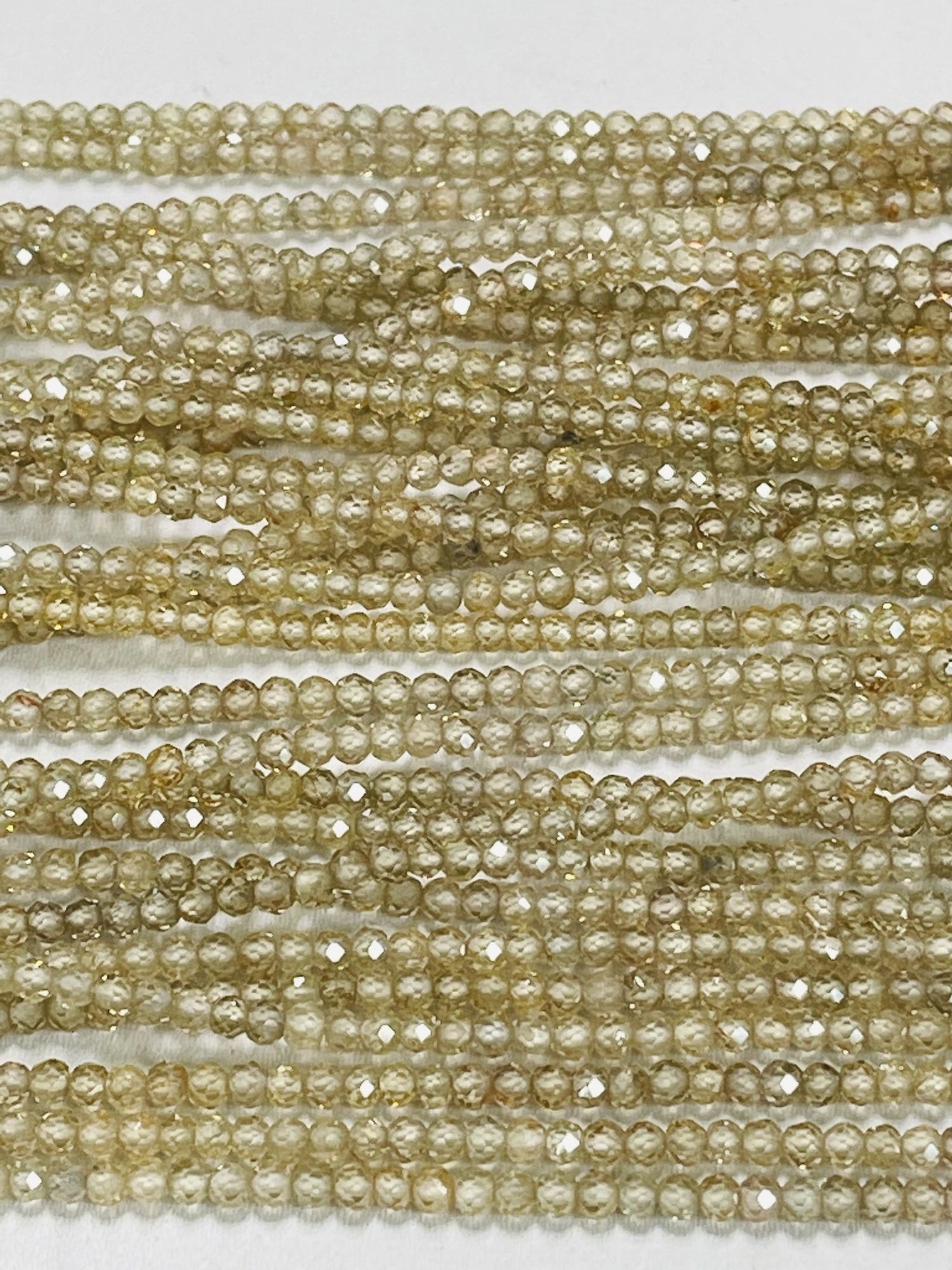 Champagne Zircon Rondelle Faceted