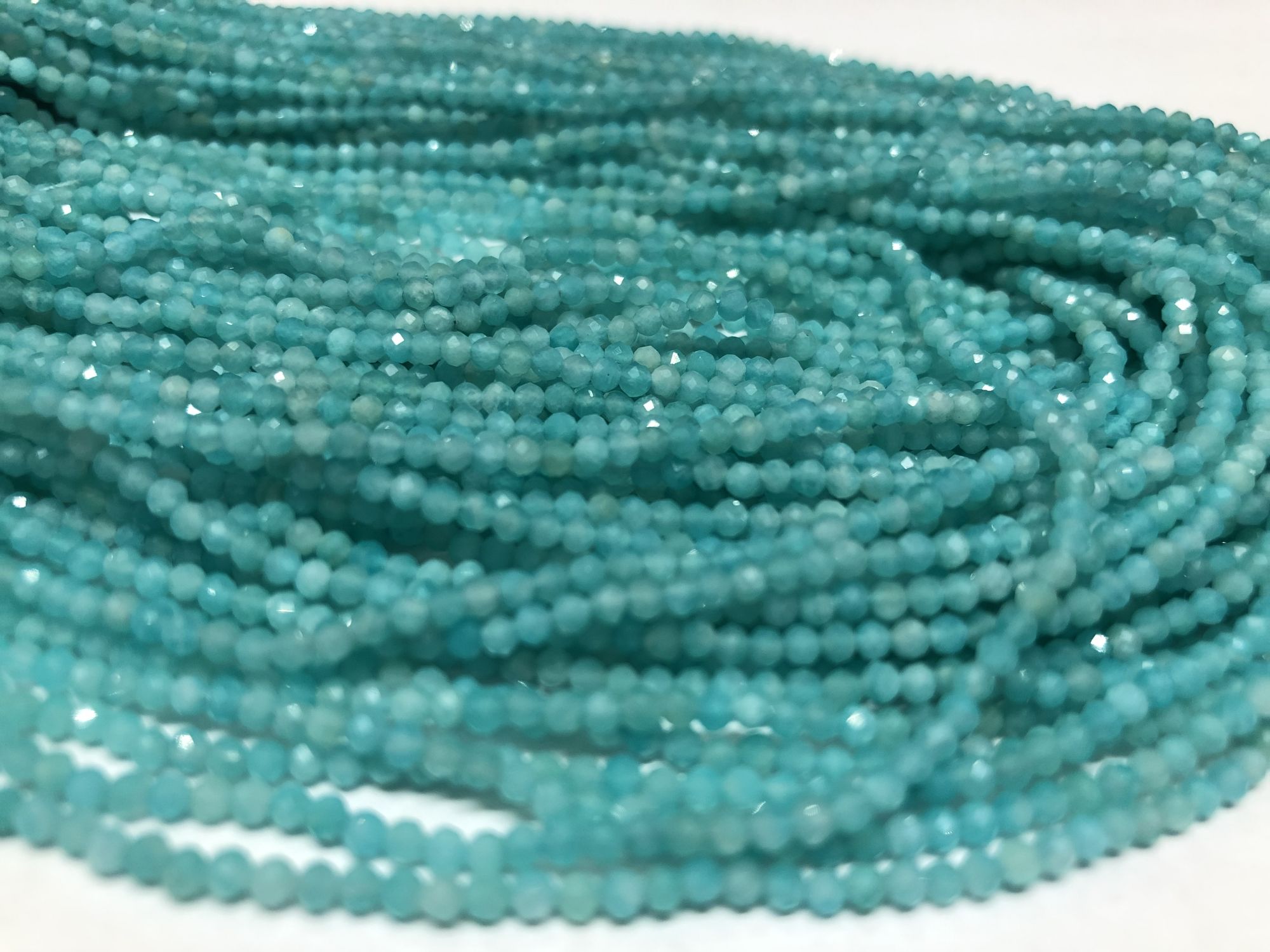Amazonite Rondelles Faceted