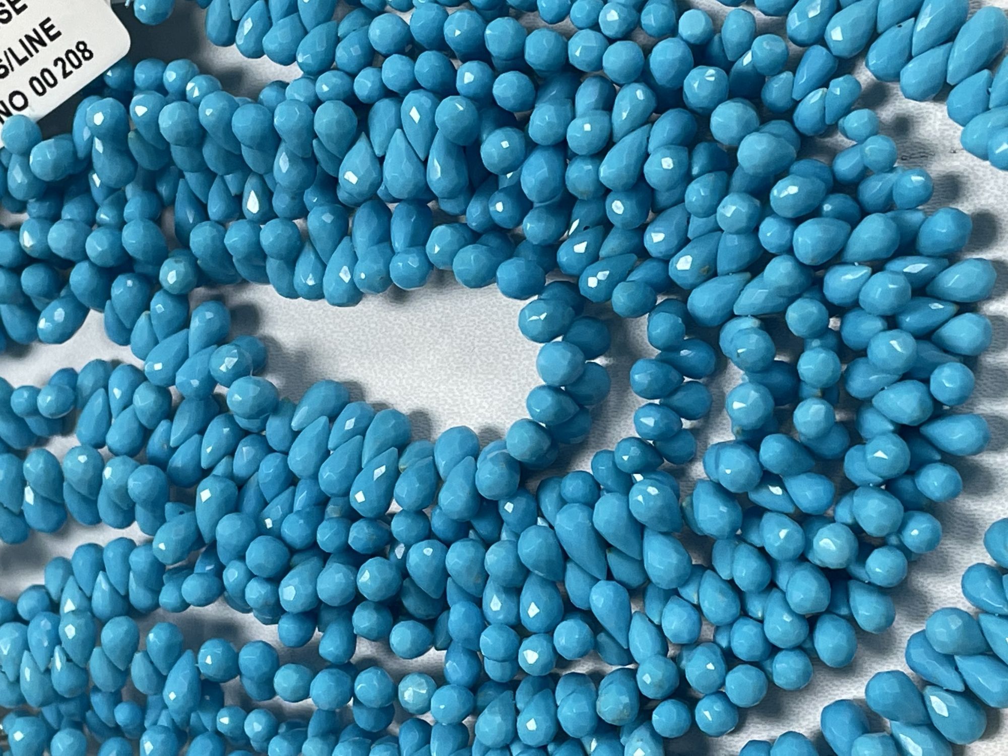 Turquoise Drop Faceted