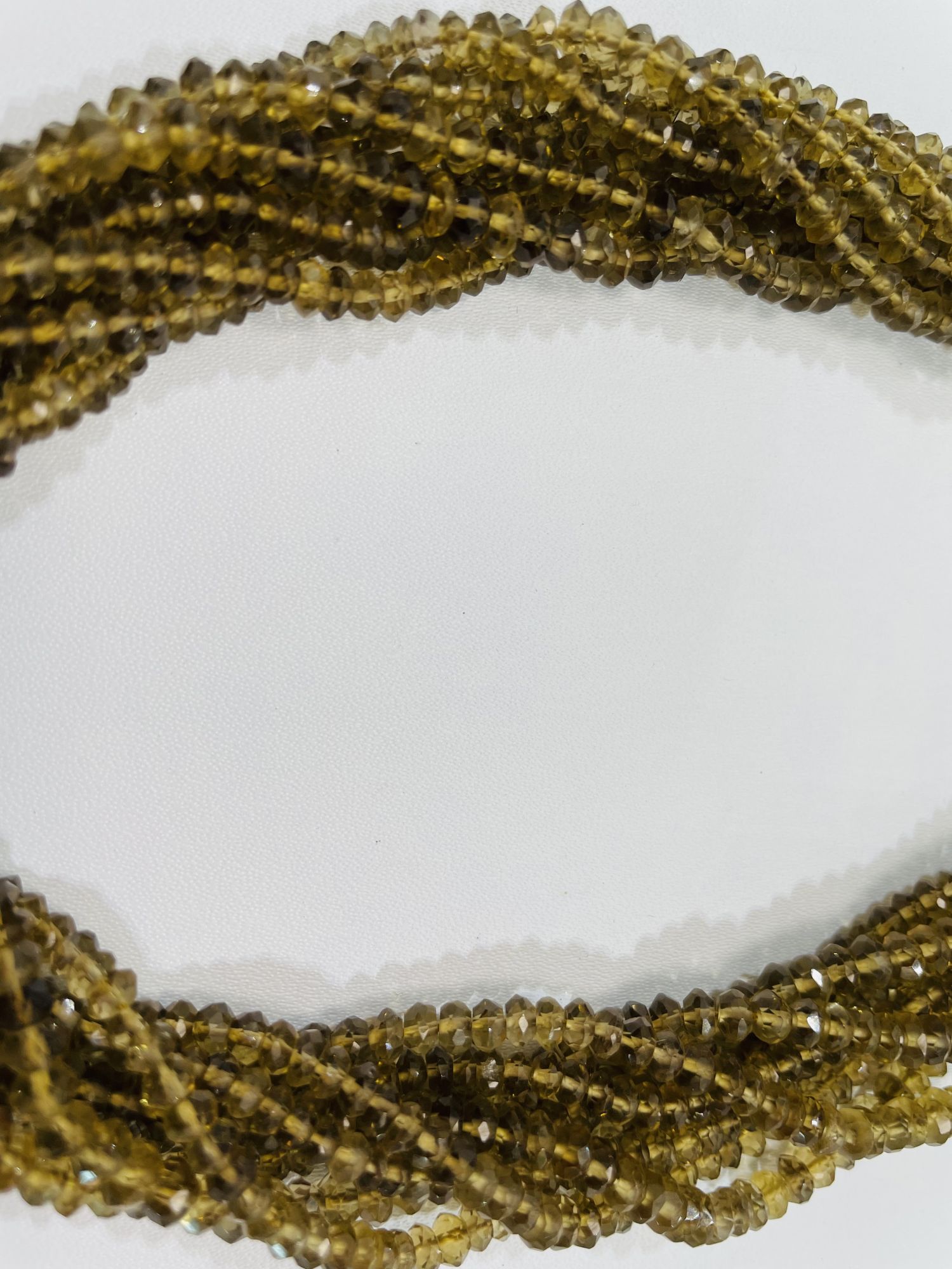 Beer Whiskey Quartz Rondelle Faceted