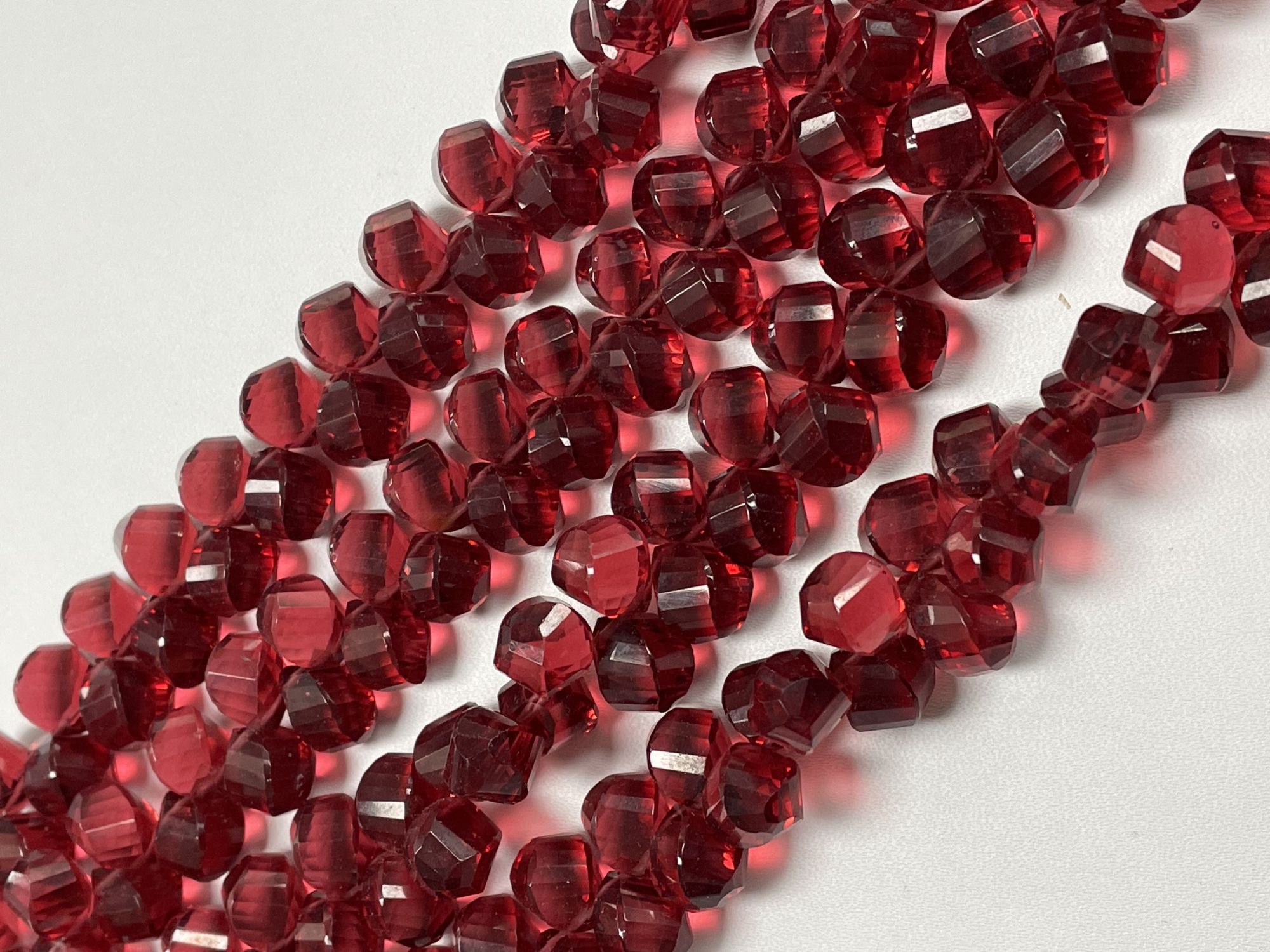 Rubilite Hydro Quartz Funky Cut Faceted