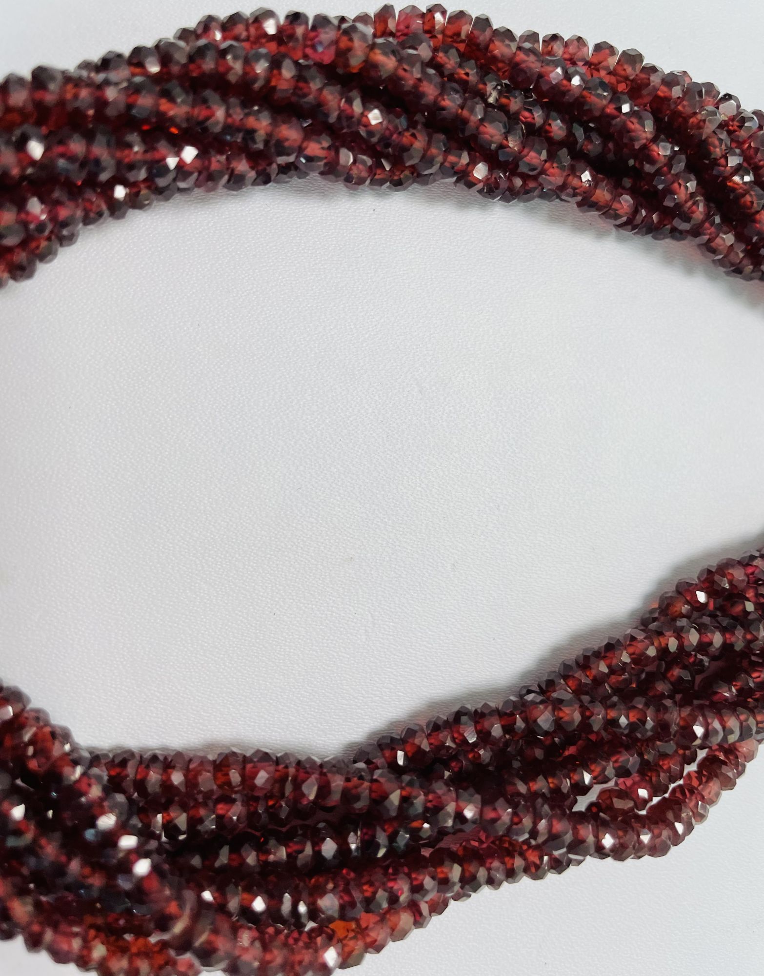 Garnet Rondelle Faceted