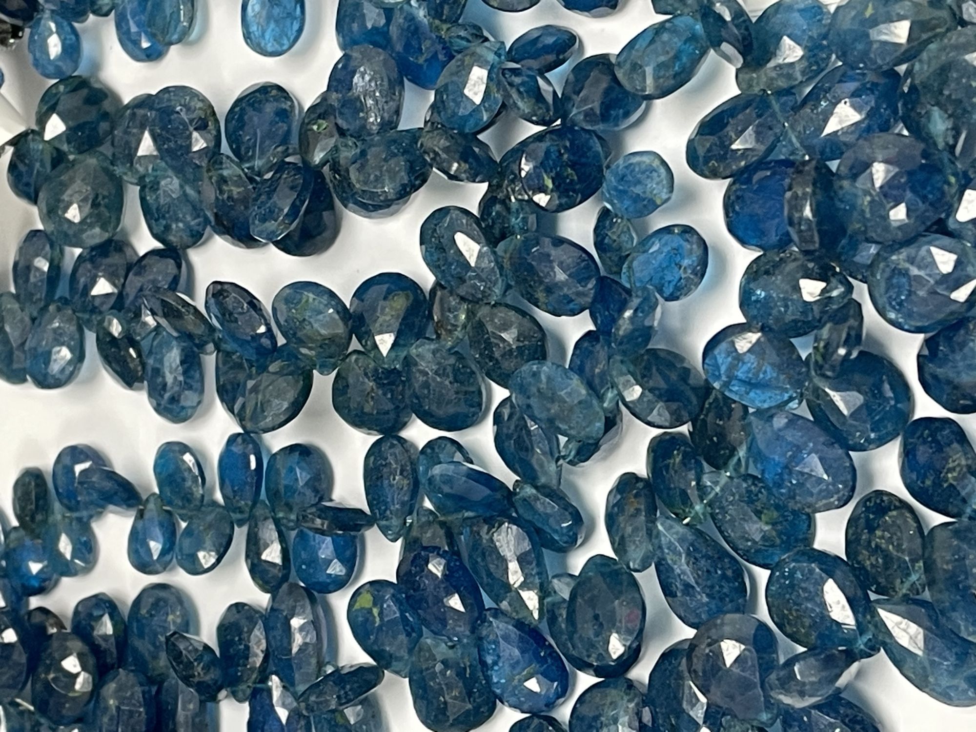Blue Apatite Pear Faceted