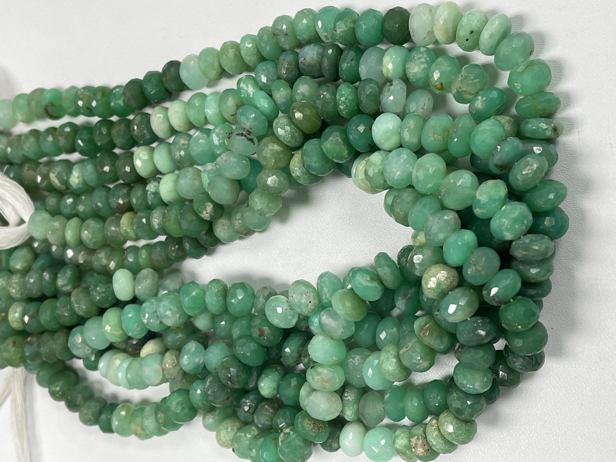 Chrysoprase Rondelle Faceted