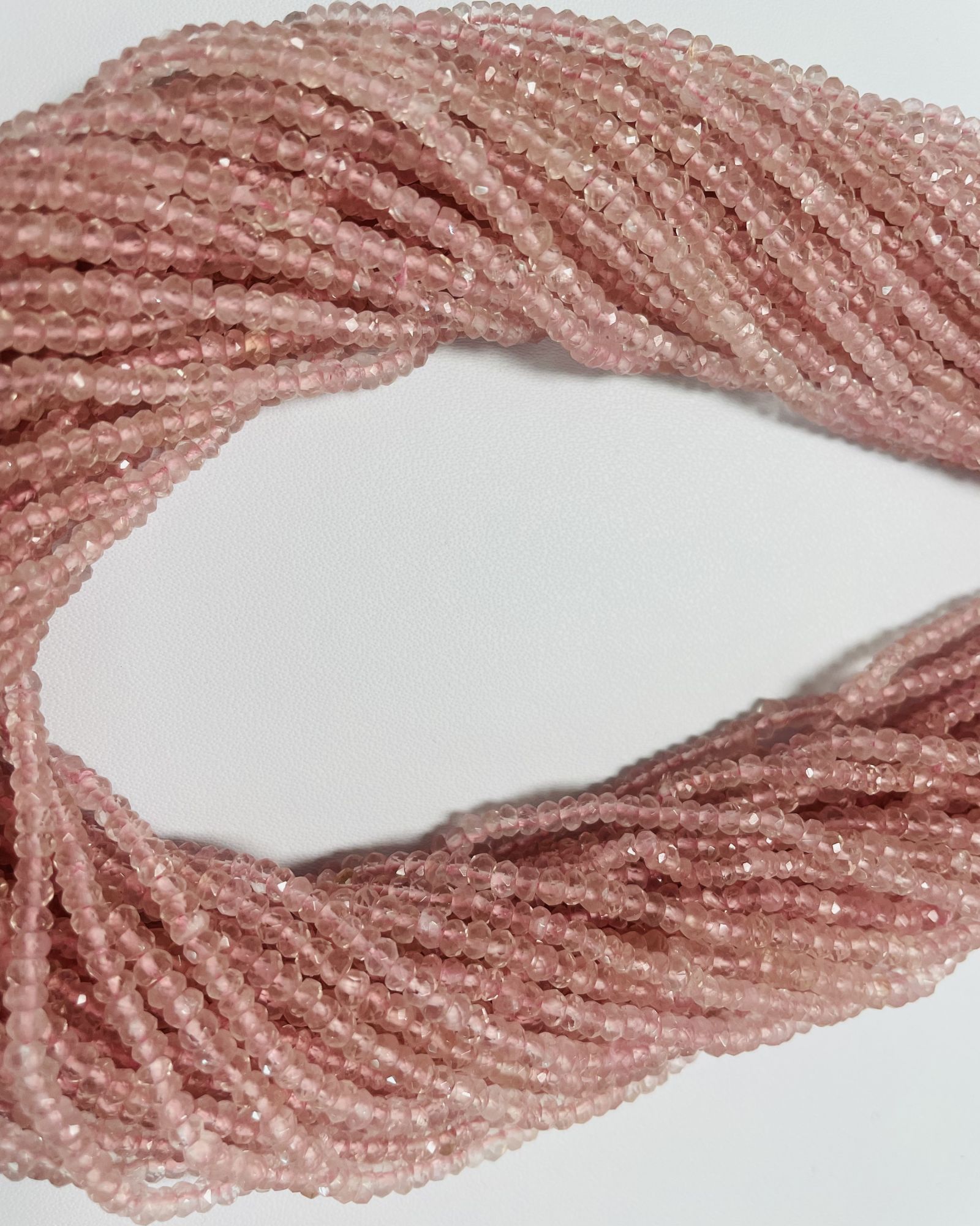 Rose Quartz Rondelle Faceted