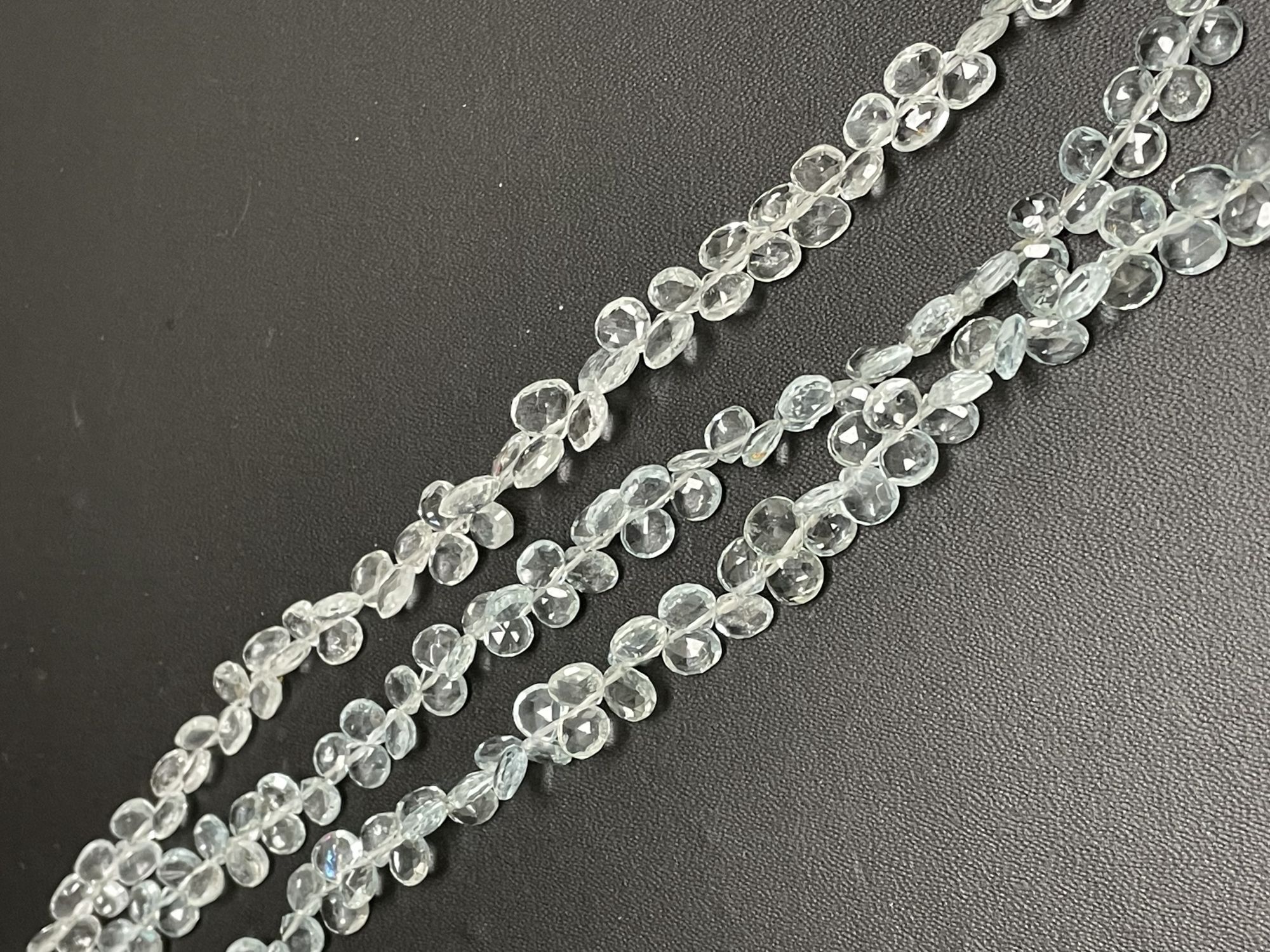 Aquamarine Heart Faceted
