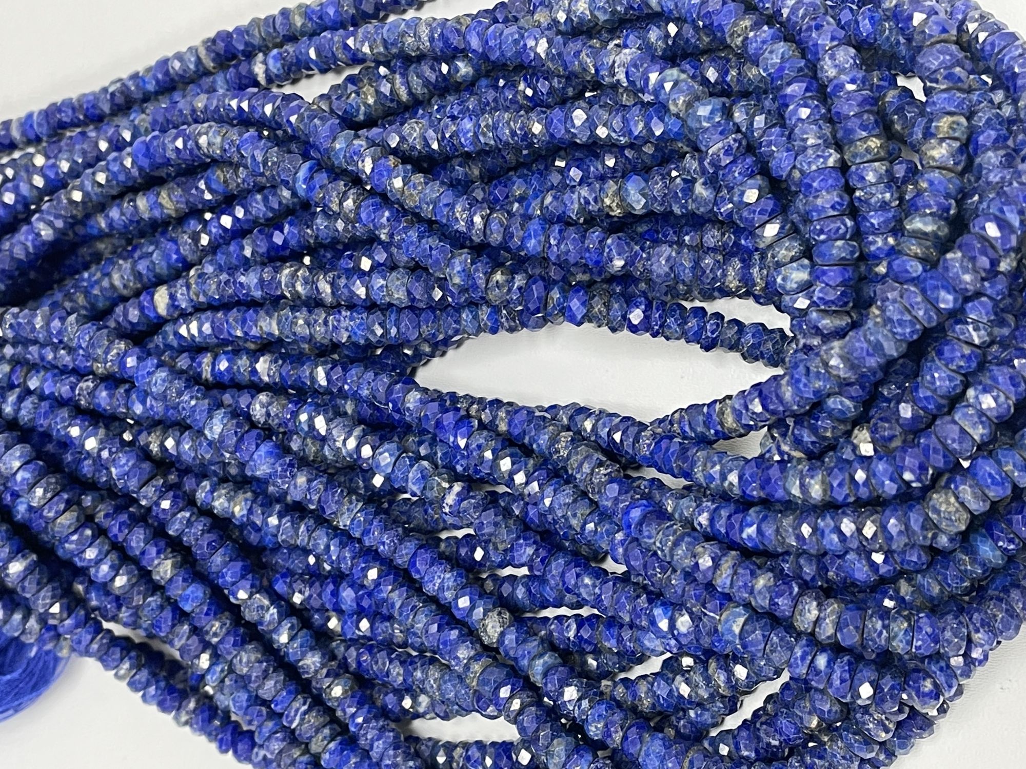 Lapis Rondelle Faceted