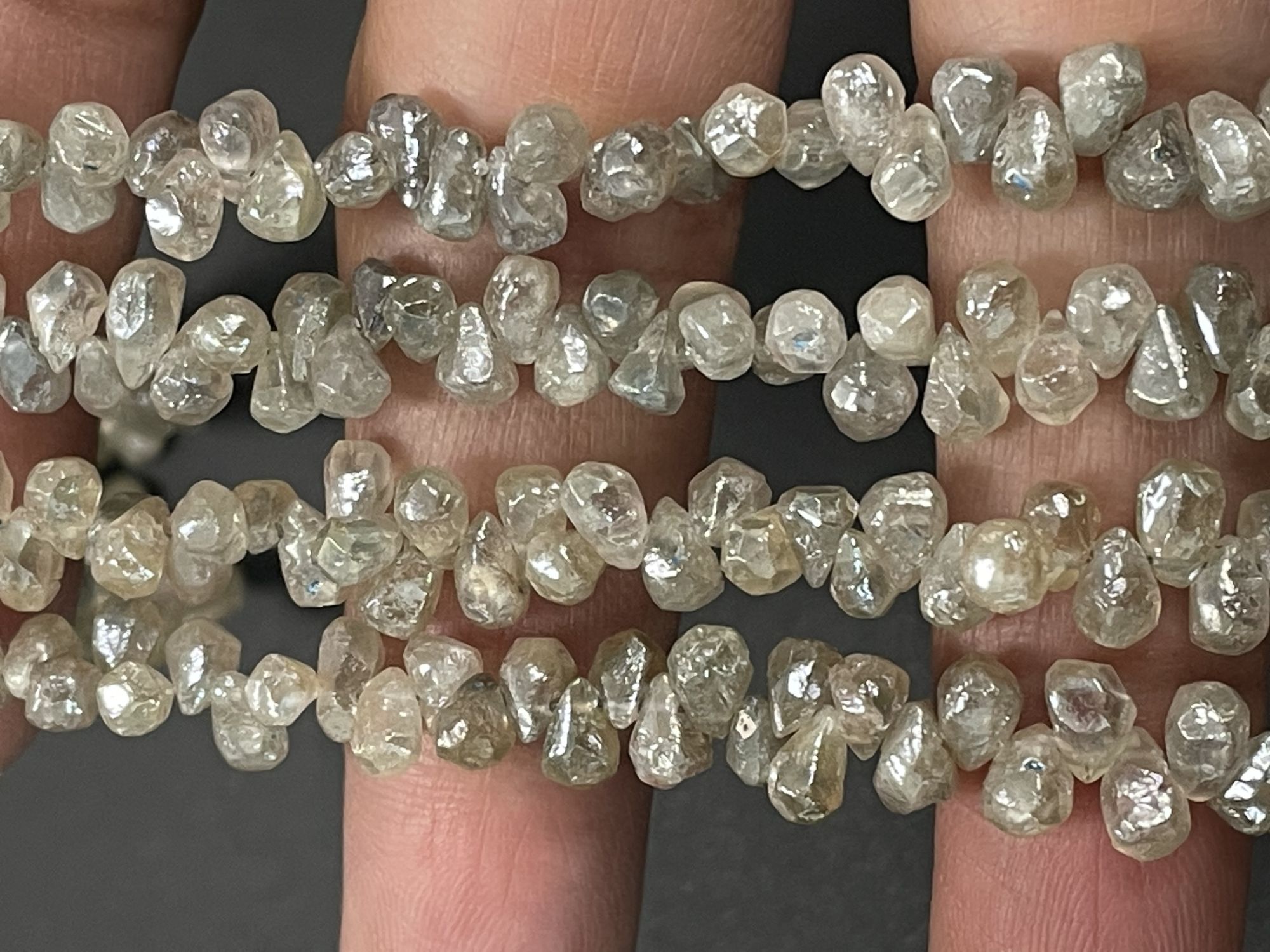 Zircon Drop Organic Cut Faceted