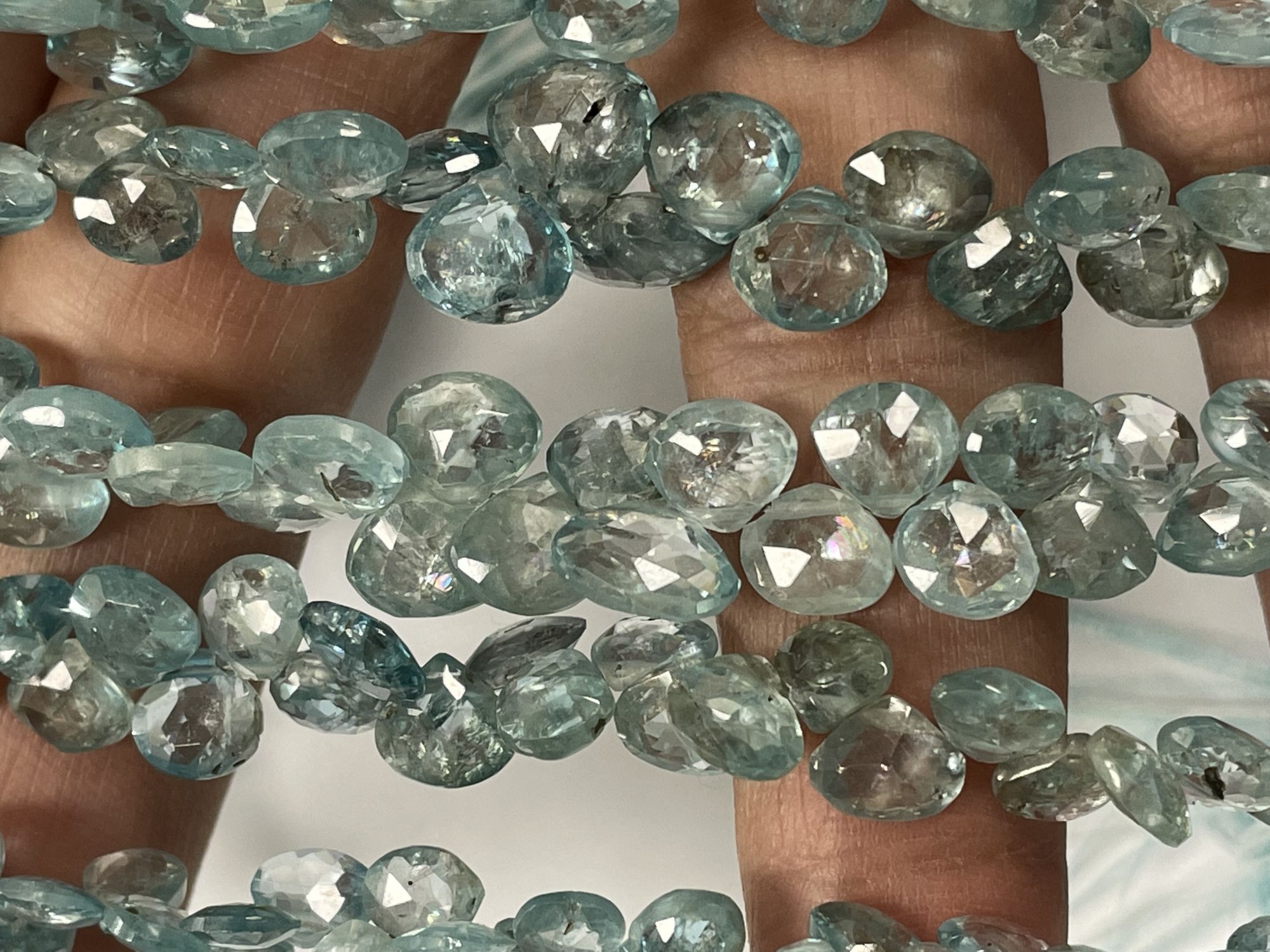 Blue Zircon Heart Faceted