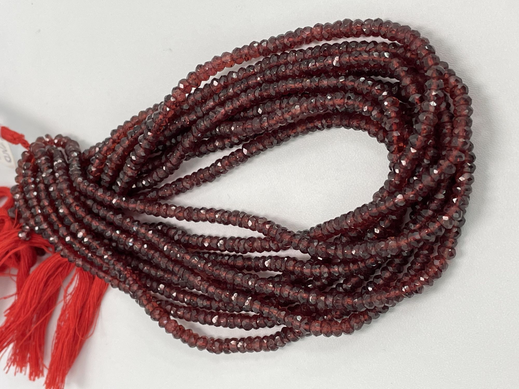Red Garnet Rondelle Faceted