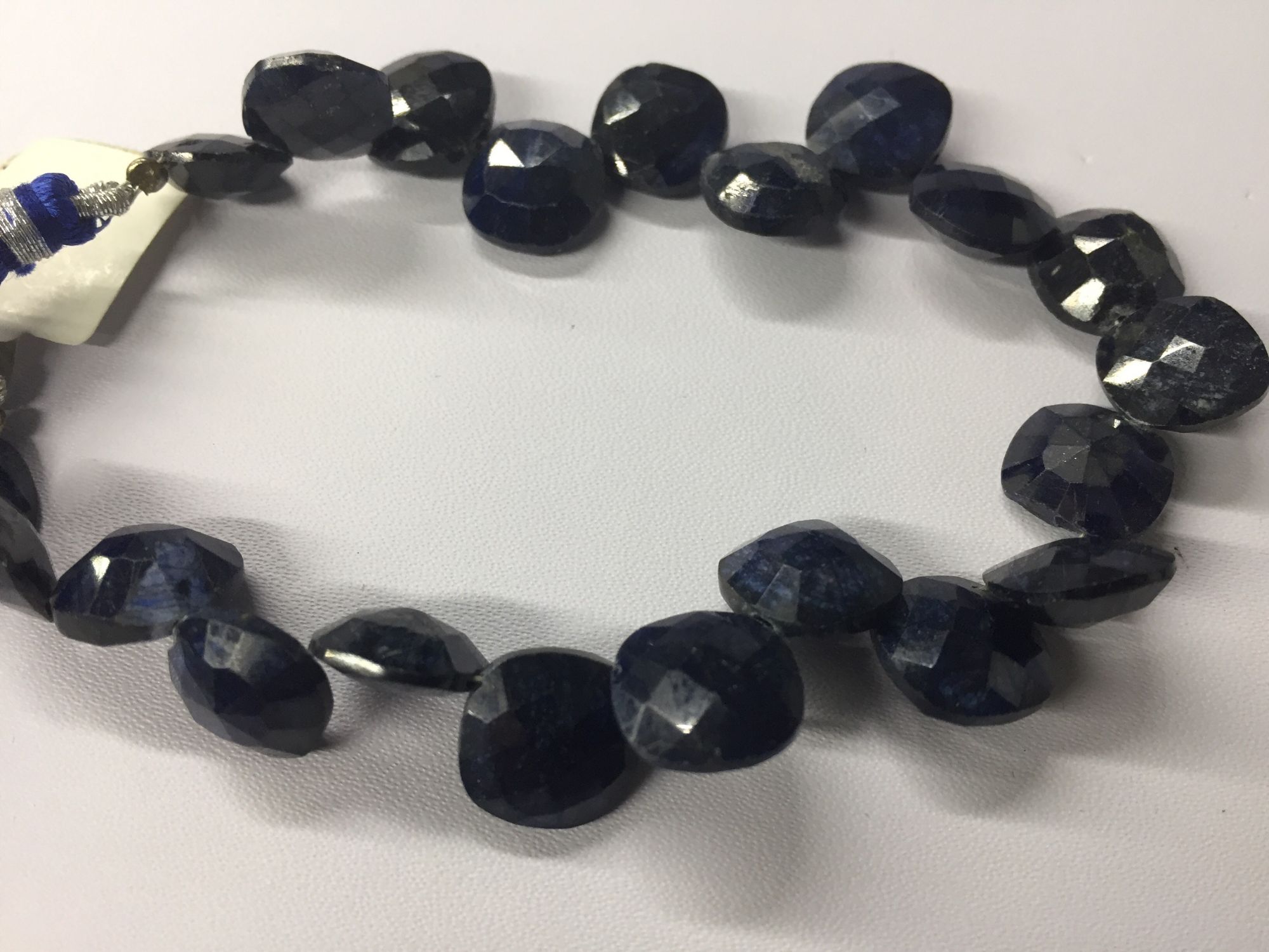 Blue Sapphire squares Faceted heated and oiled