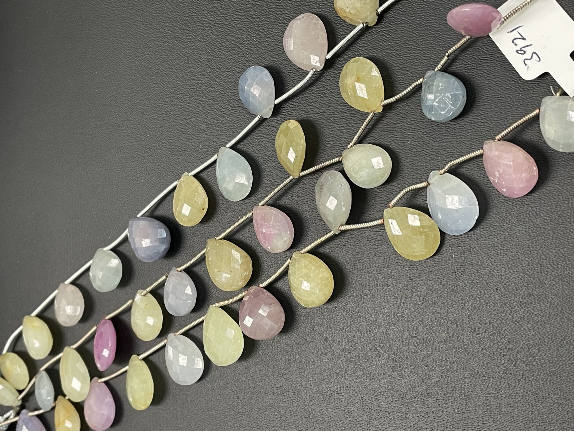 Multi Color Sapphire Pear Faceted