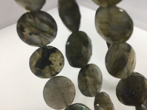 Labradorite Coins Faceted
