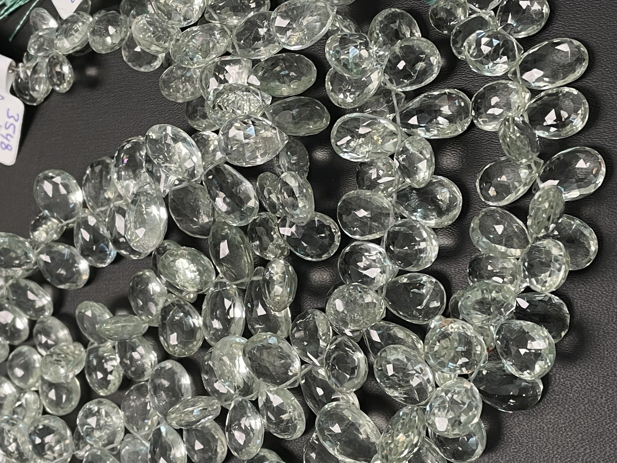 Green Amethyst Pear Faceted