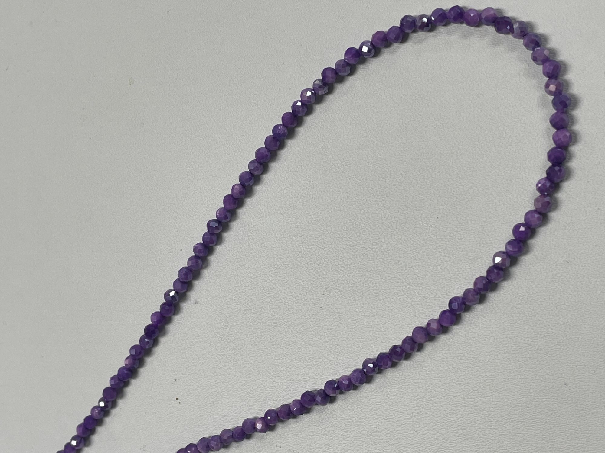 Purple Moonstone Rondelle Faceted Coated
