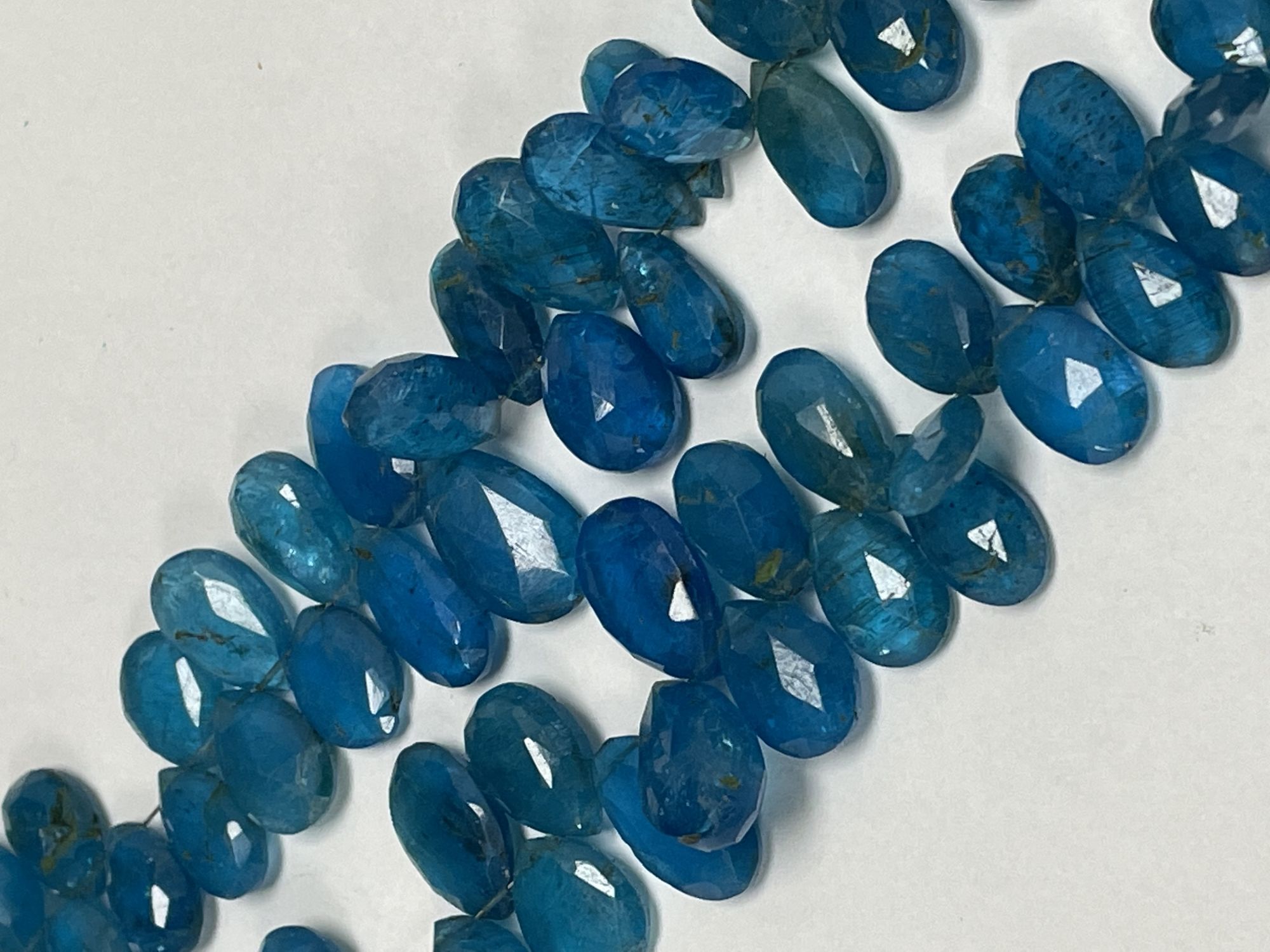 Blue Apatite Pear Faceted